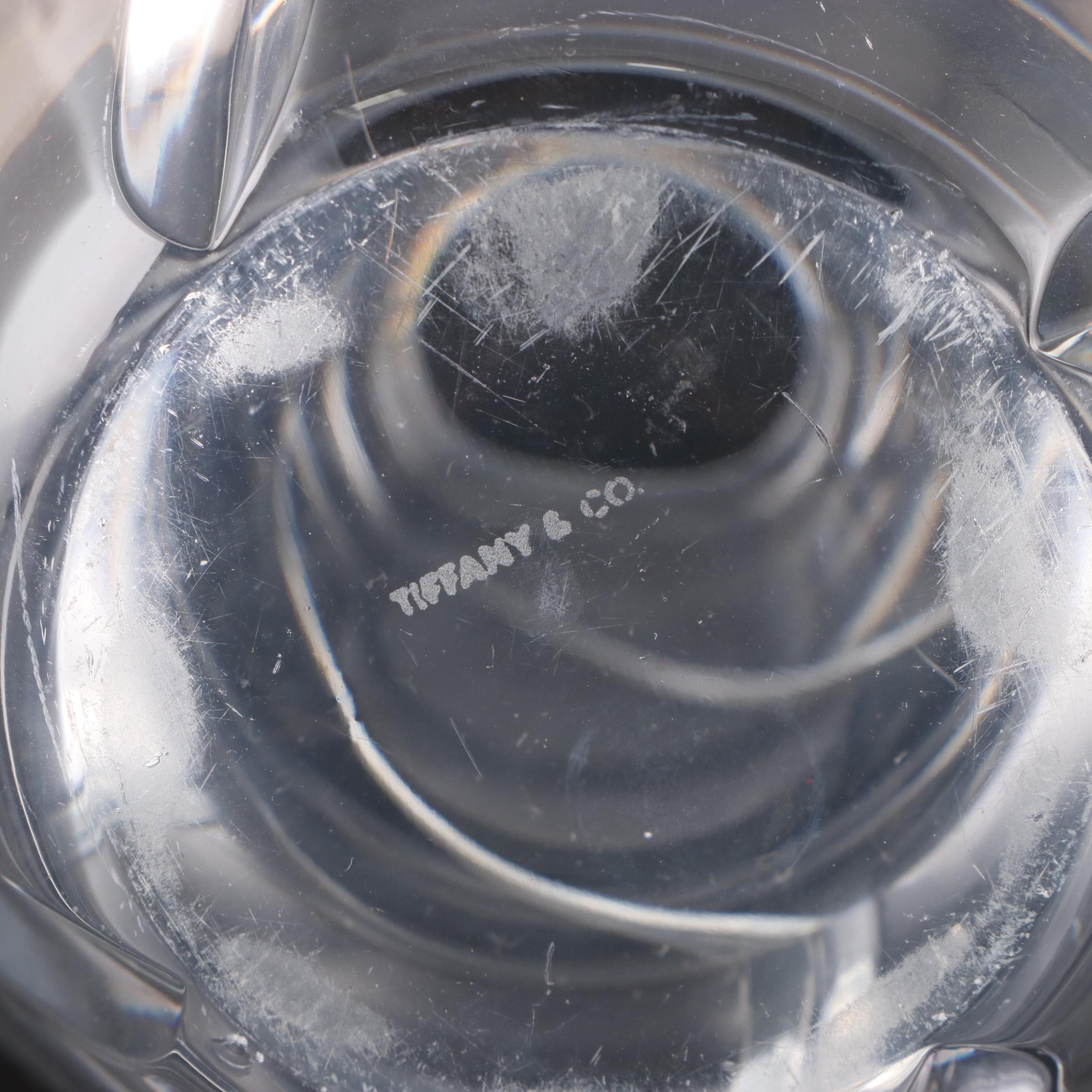 Tiffany & Co. Crystal Vase with Other Crystal Table Accessories