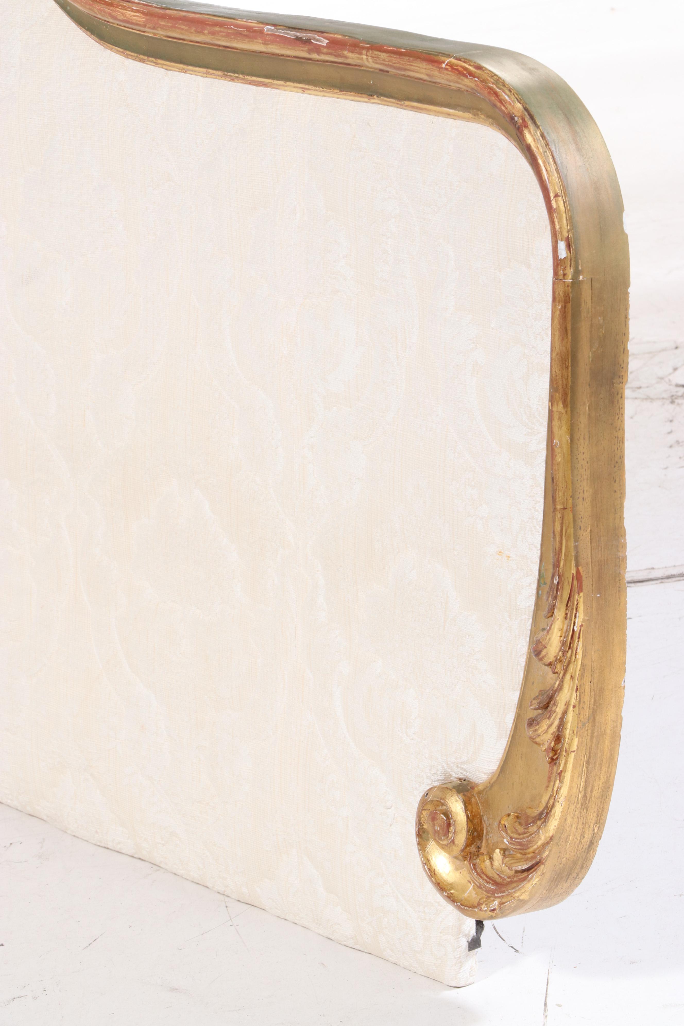 Copenhagen House Gilt Wood Framed Upholstered King Size Headboard