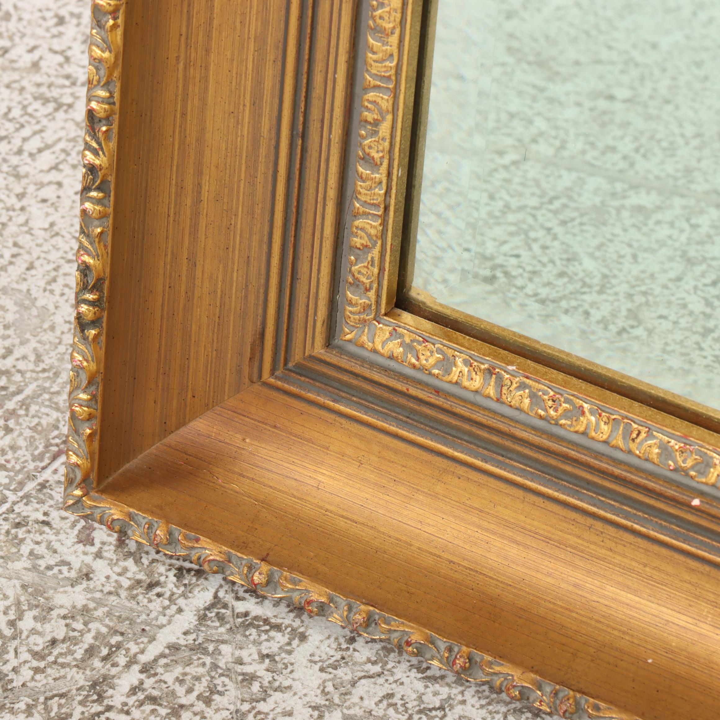 Small Neoclassical Style Giltwood and Composition Mirror