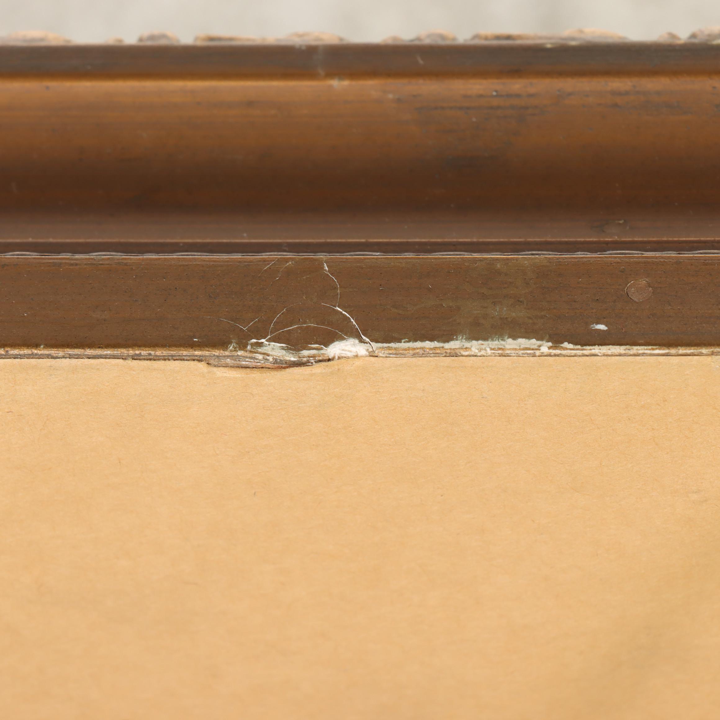 Small Neoclassical Style Giltwood and Composition Mirror