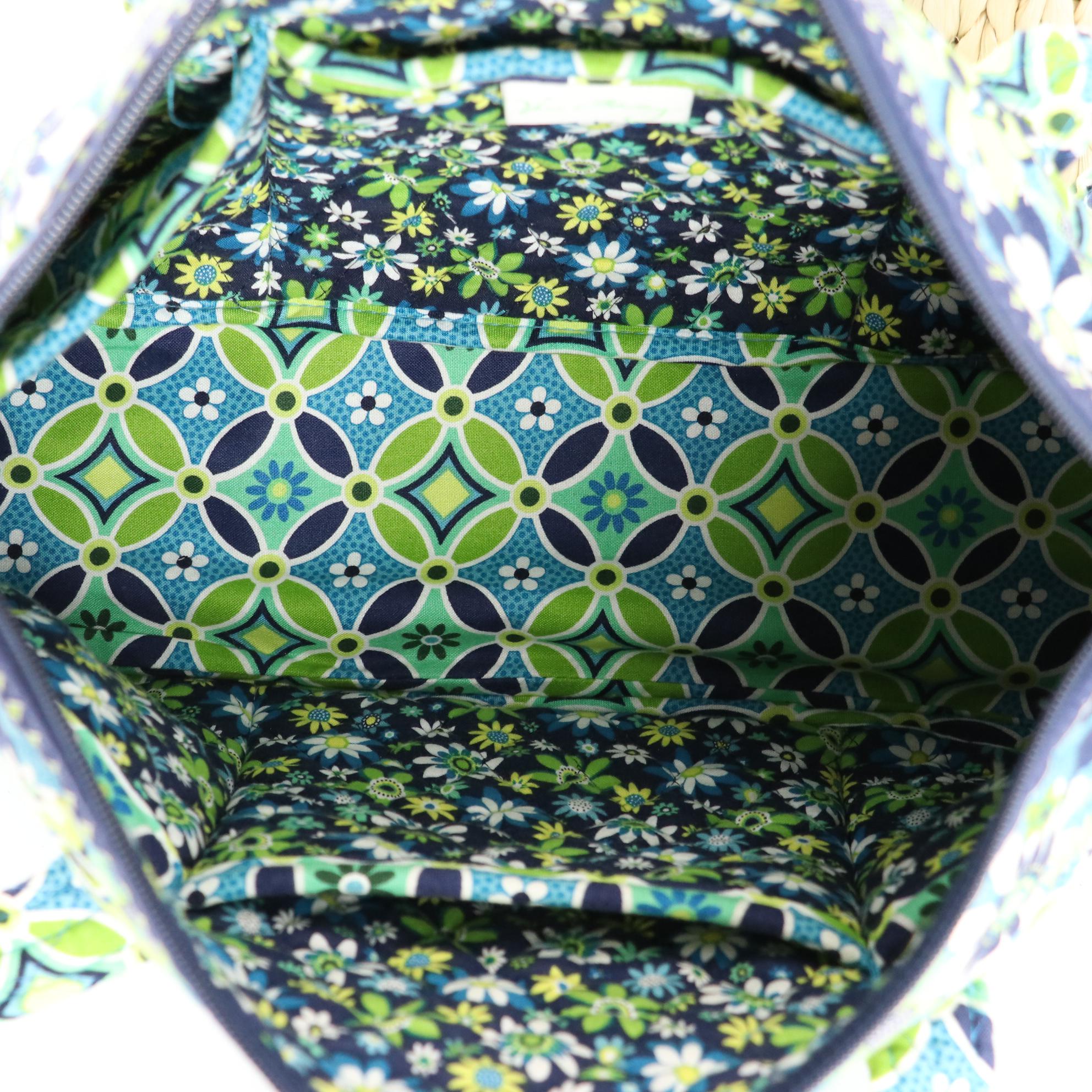 Vineyard Vines Straw Tote with Bamboo Handles and Vera Bradley Zippered Tote Bag