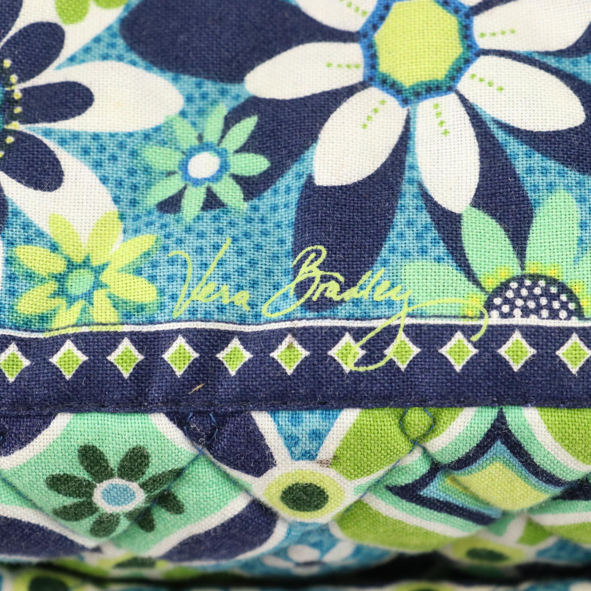 Vineyard Vines Straw Tote with Bamboo Handles and Vera Bradley Zippered Tote Bag