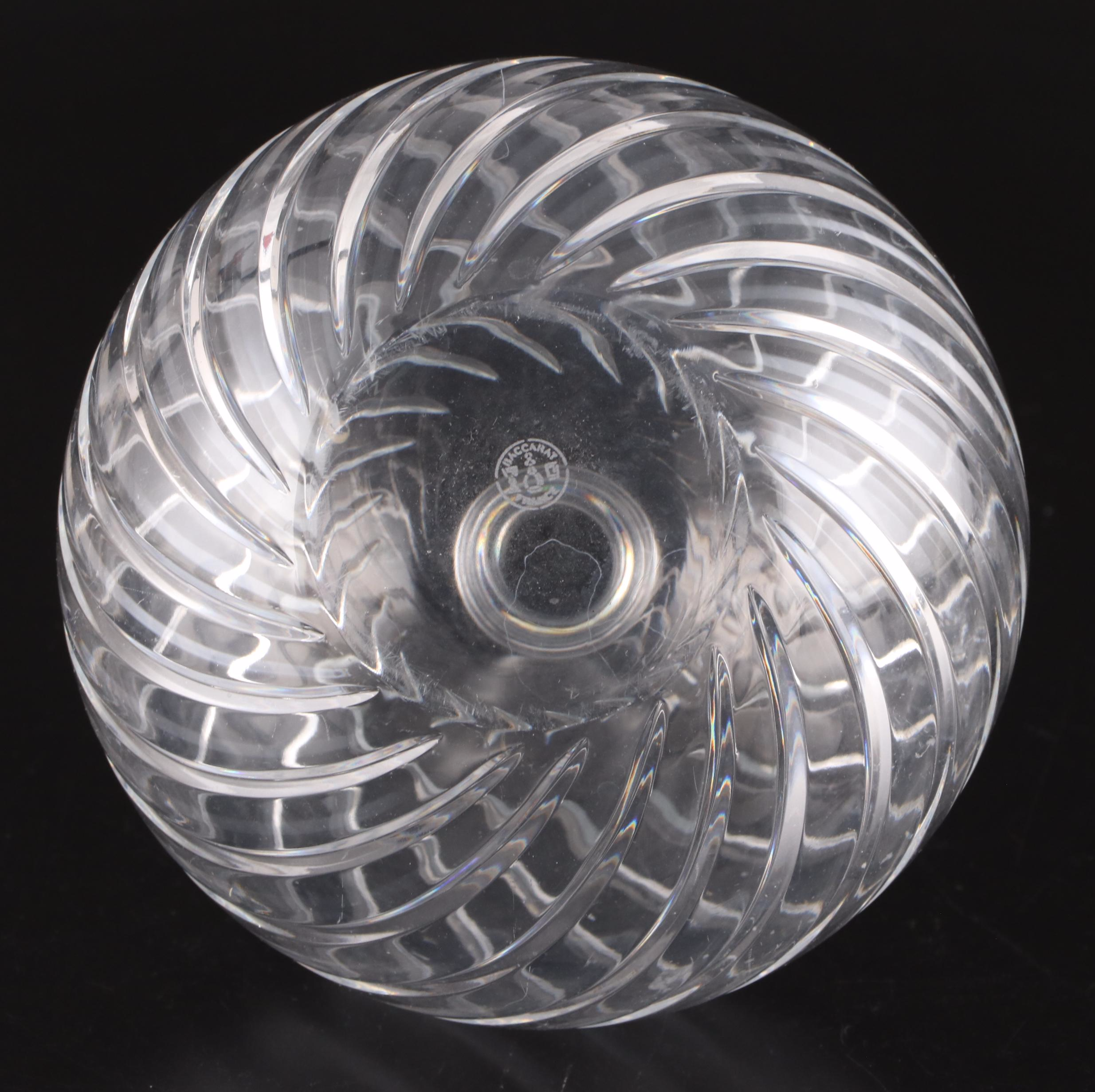 Baccarat "Cyclades" Crystal Vase and "Perfection" Crystal Ice Bucket