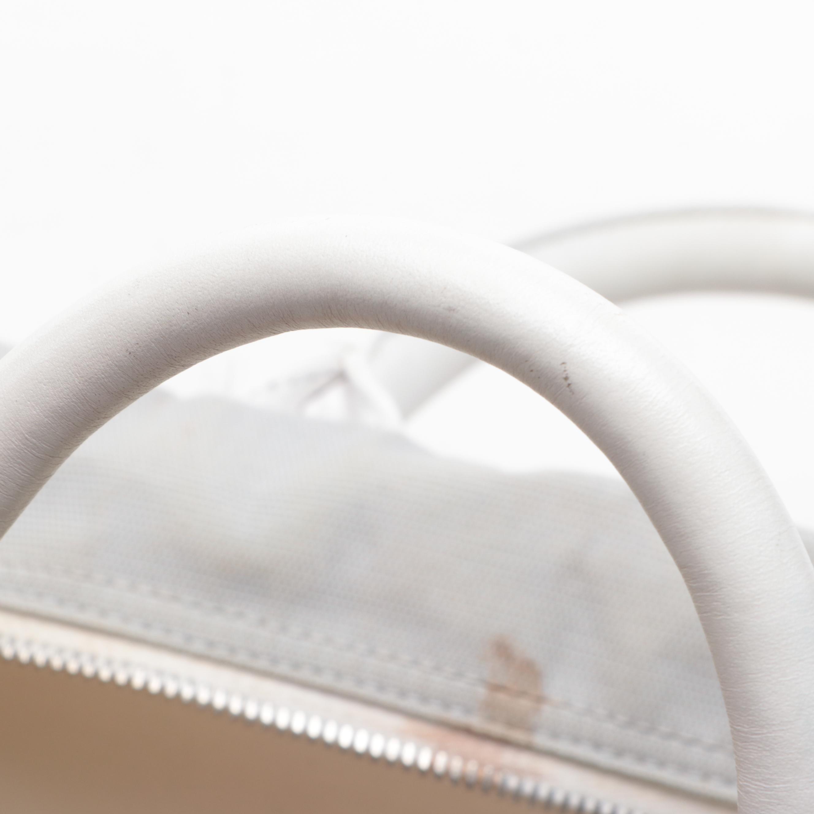 Chanel Logo Bowler Bag in Quilted Canvas and Leather