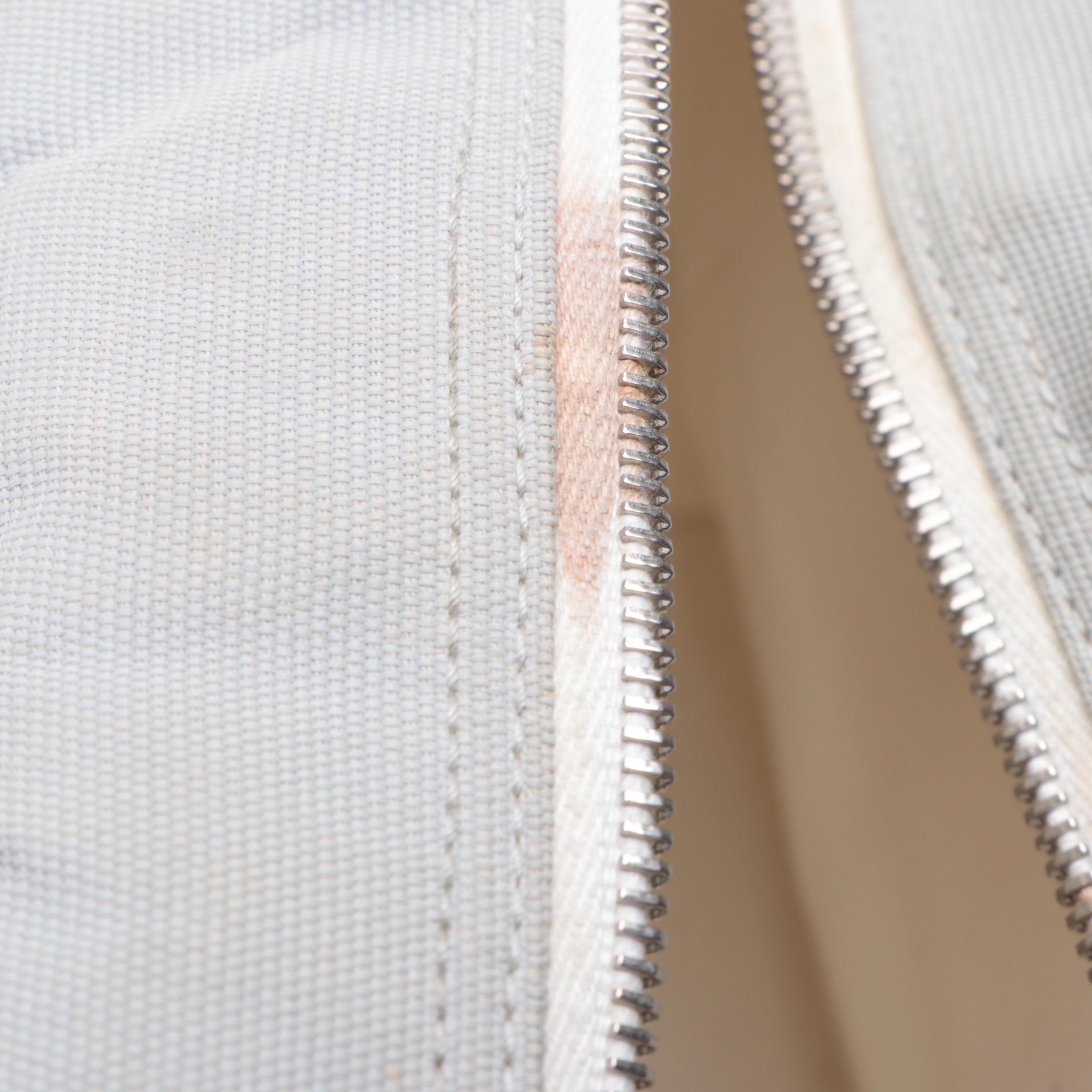 Chanel Logo Bowler Bag in Quilted Canvas and Leather