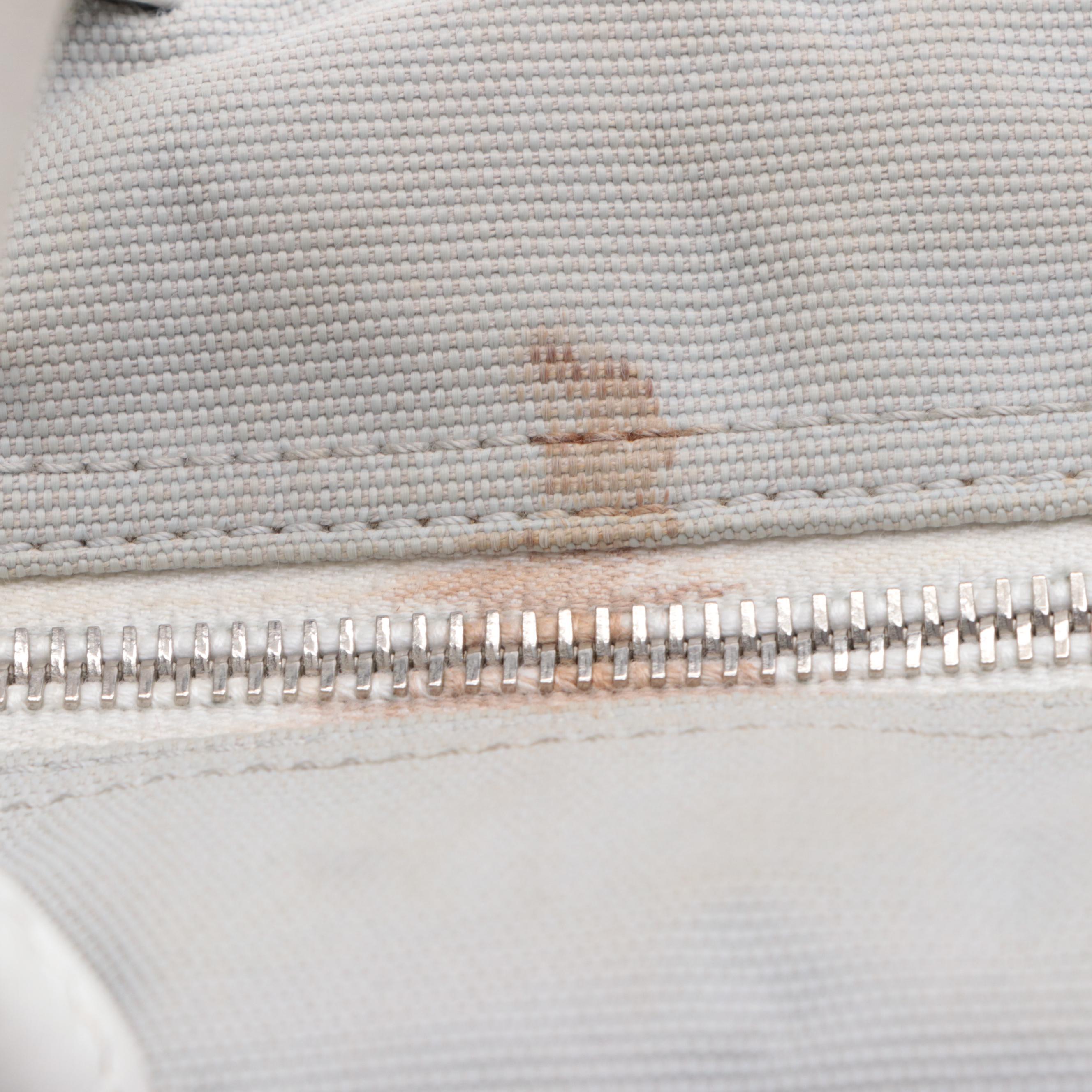 Chanel Logo Bowler Bag in Quilted Canvas and Leather