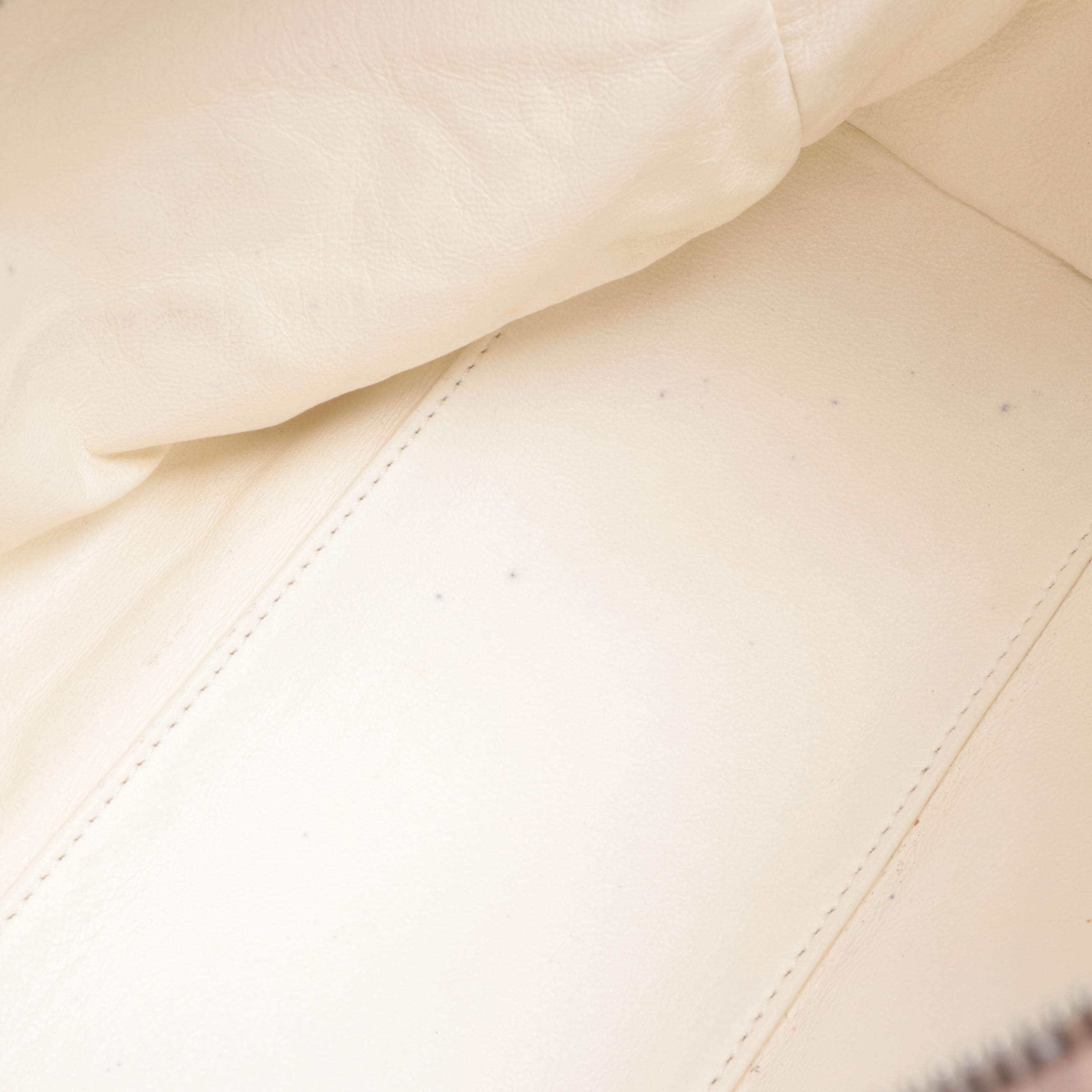 Chanel Logo Bowler Bag in Quilted Canvas and Leather