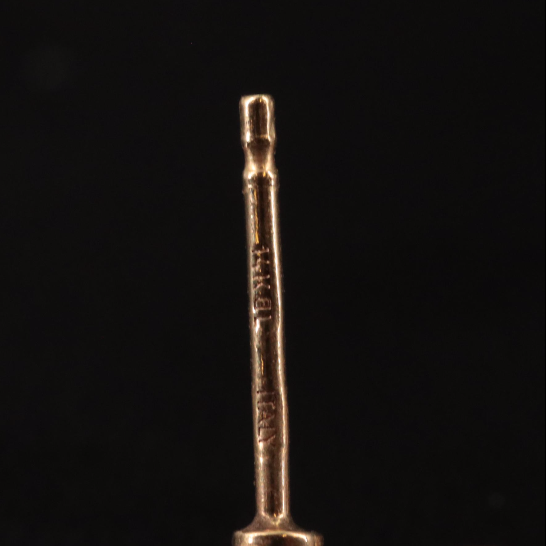 14K Figaro Chain Drop Earrings