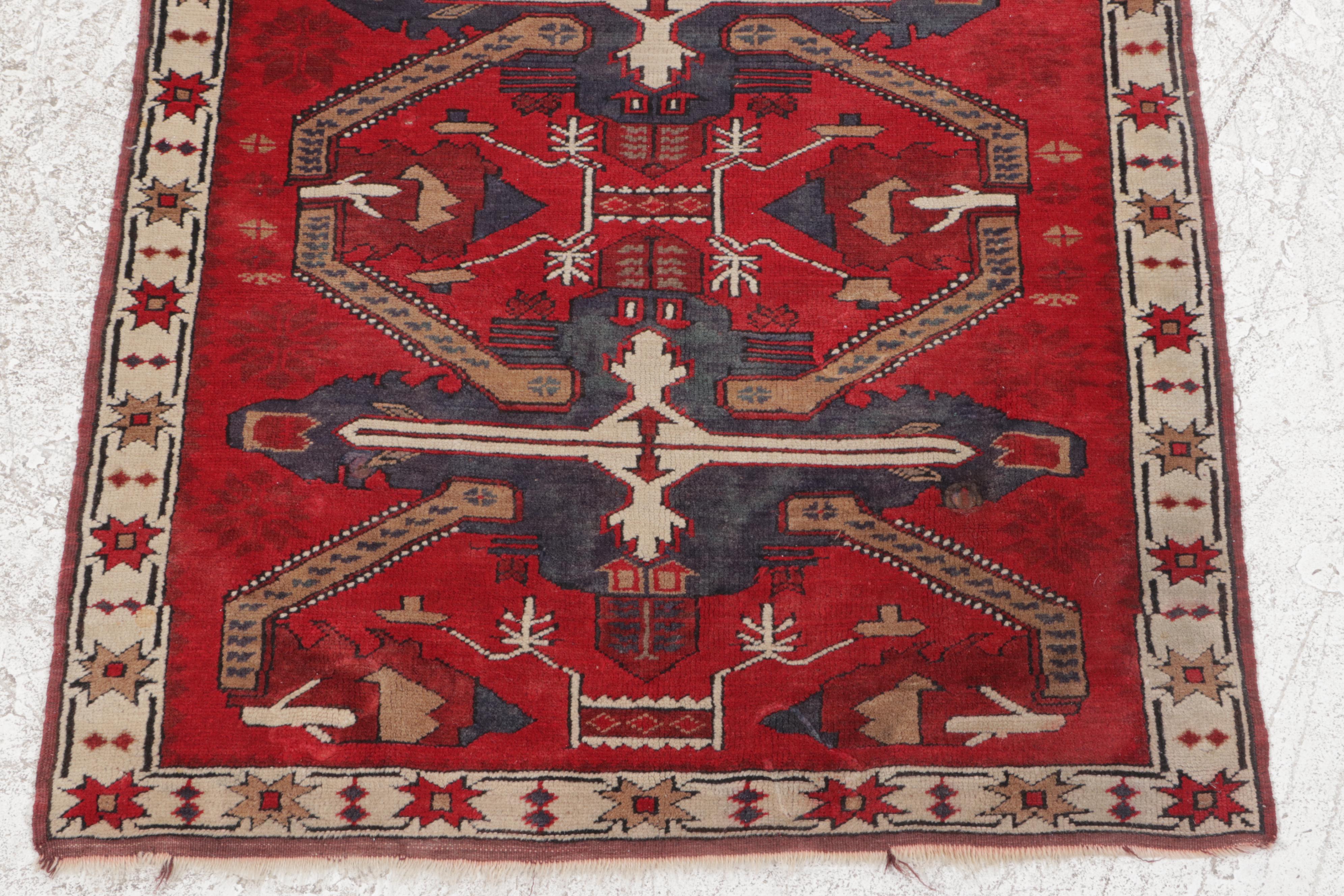 3'4 x 5'6 Hand-Knotted Caucasian Kuba Accent Rug