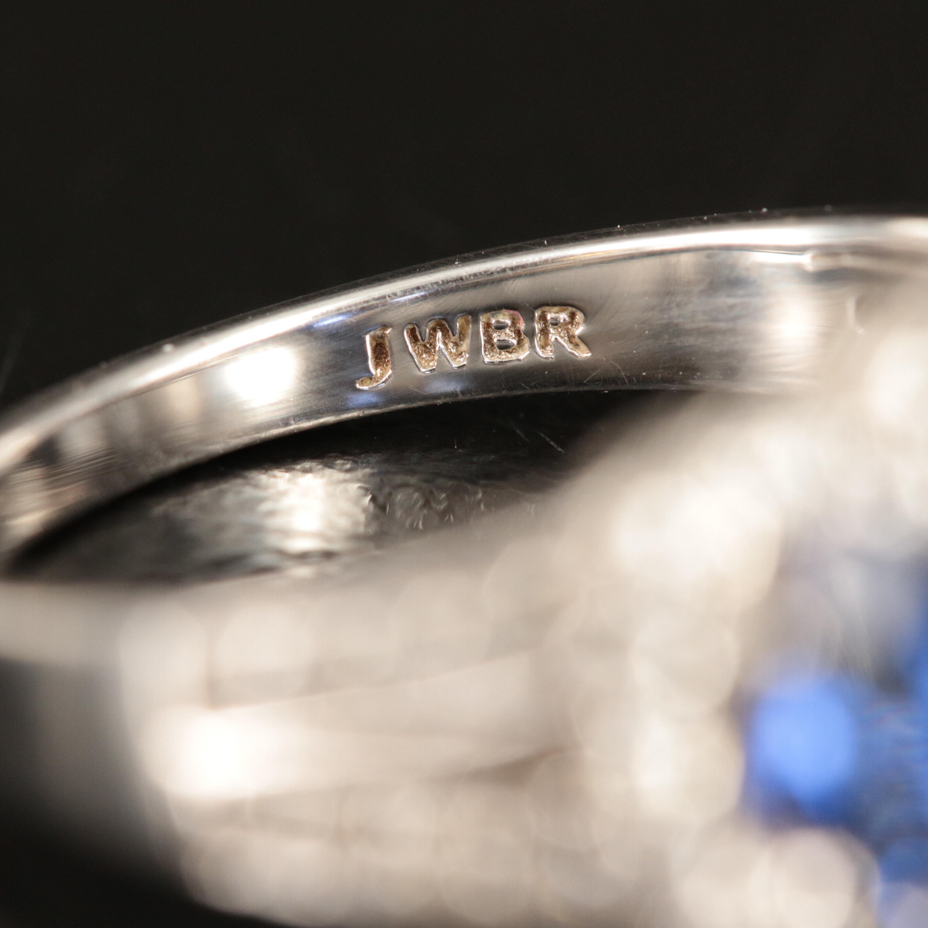 Sterling Sapphire and White Sapphire Ring