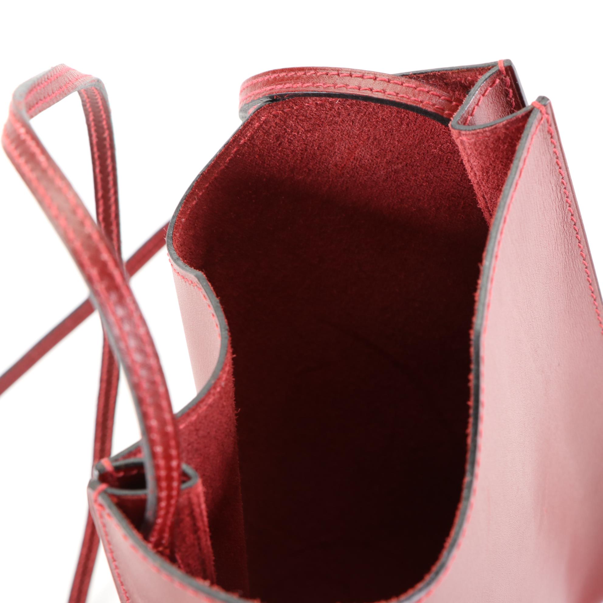 Hermès Onimaitou Crossbody Bag in Rouge H Box Calf Leather