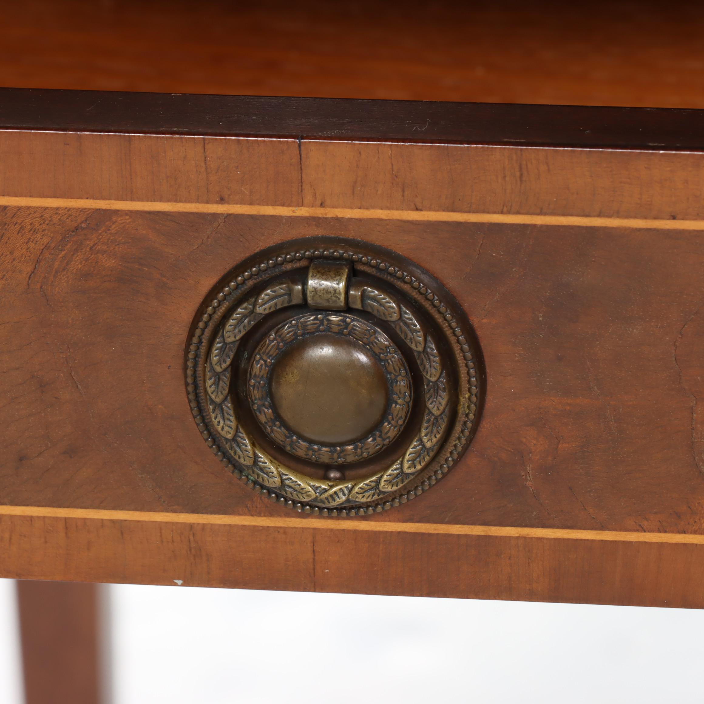 Baker Furniture Federal Style Mahogany and Crossbanded Pembroke Table