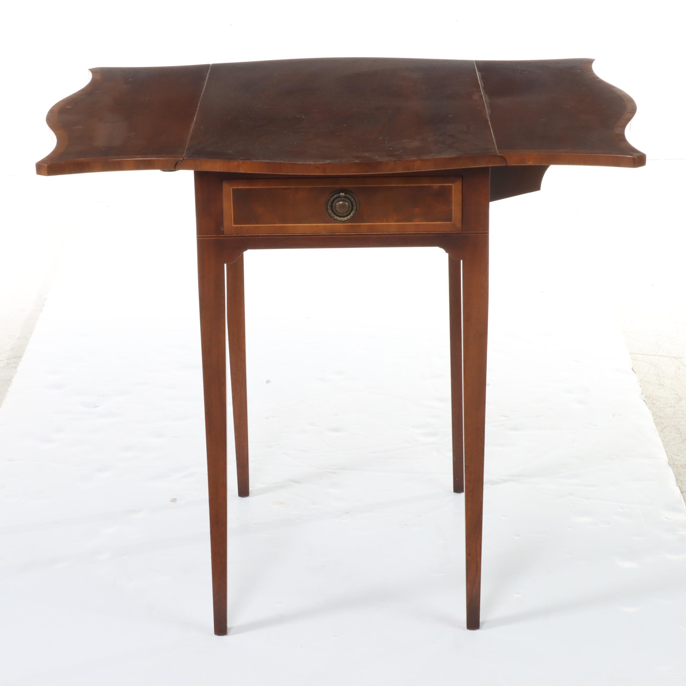 Baker Furniture Federal Style Mahogany and Crossbanded Pembroke Table
