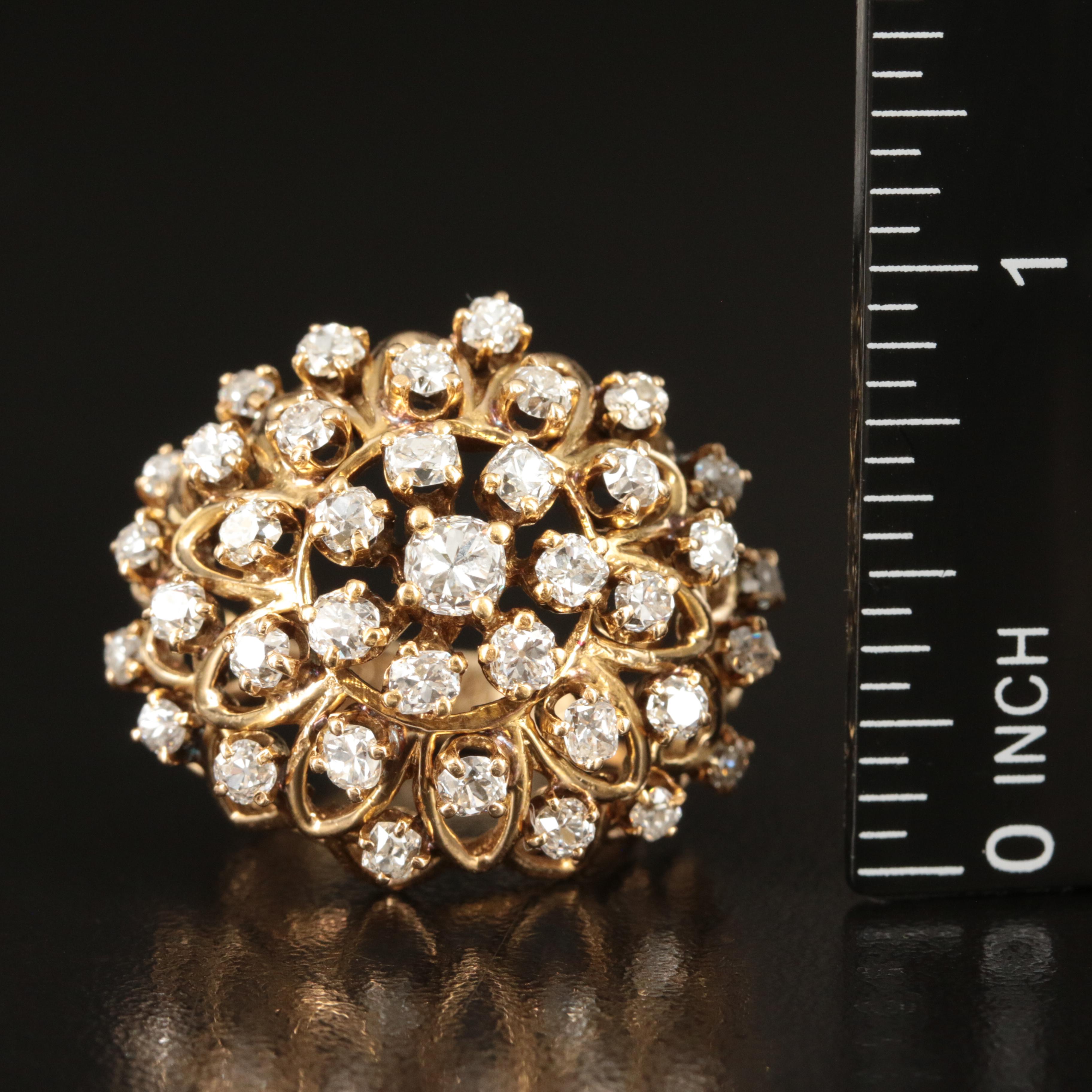 14K 2.64 CTW Diamond Dome Ring