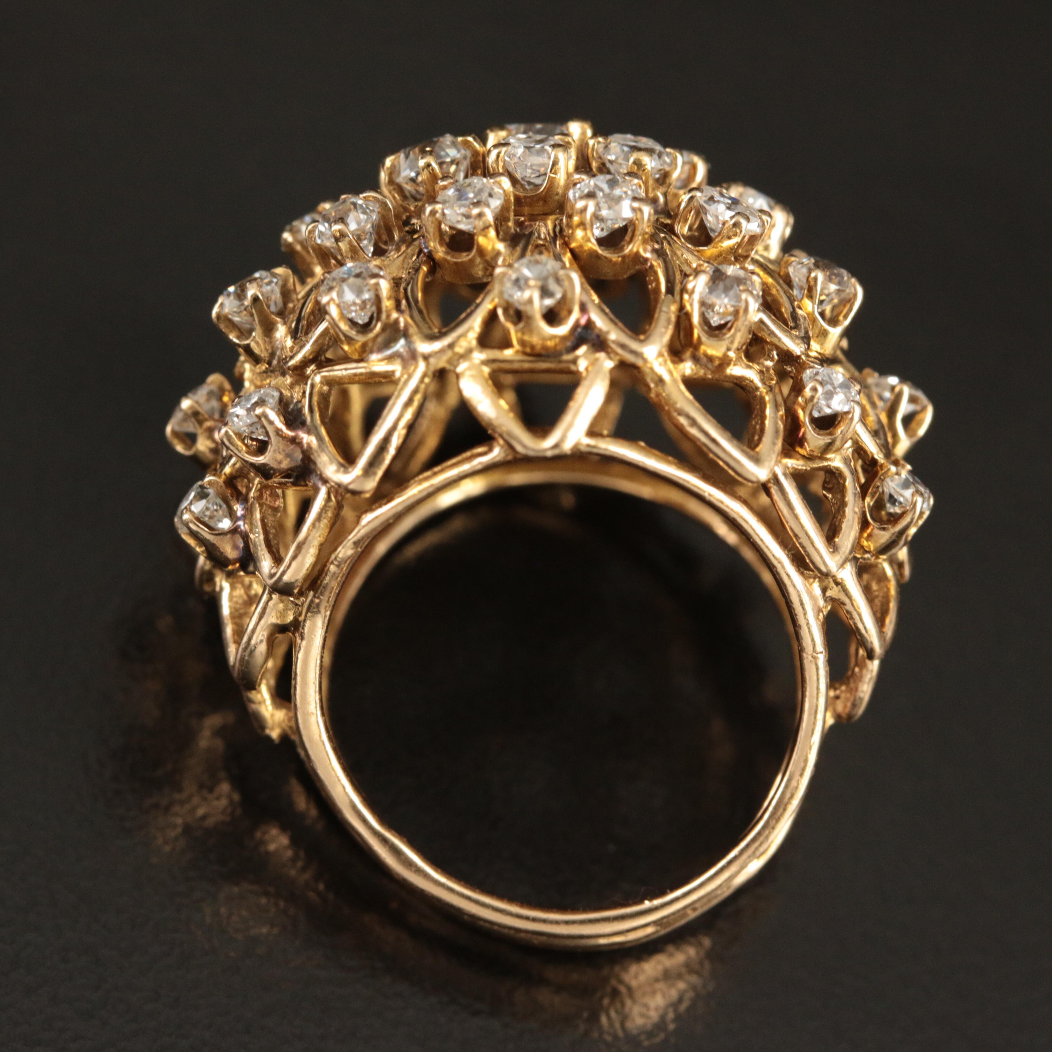 14K 2.64 CTW Diamond Dome Ring