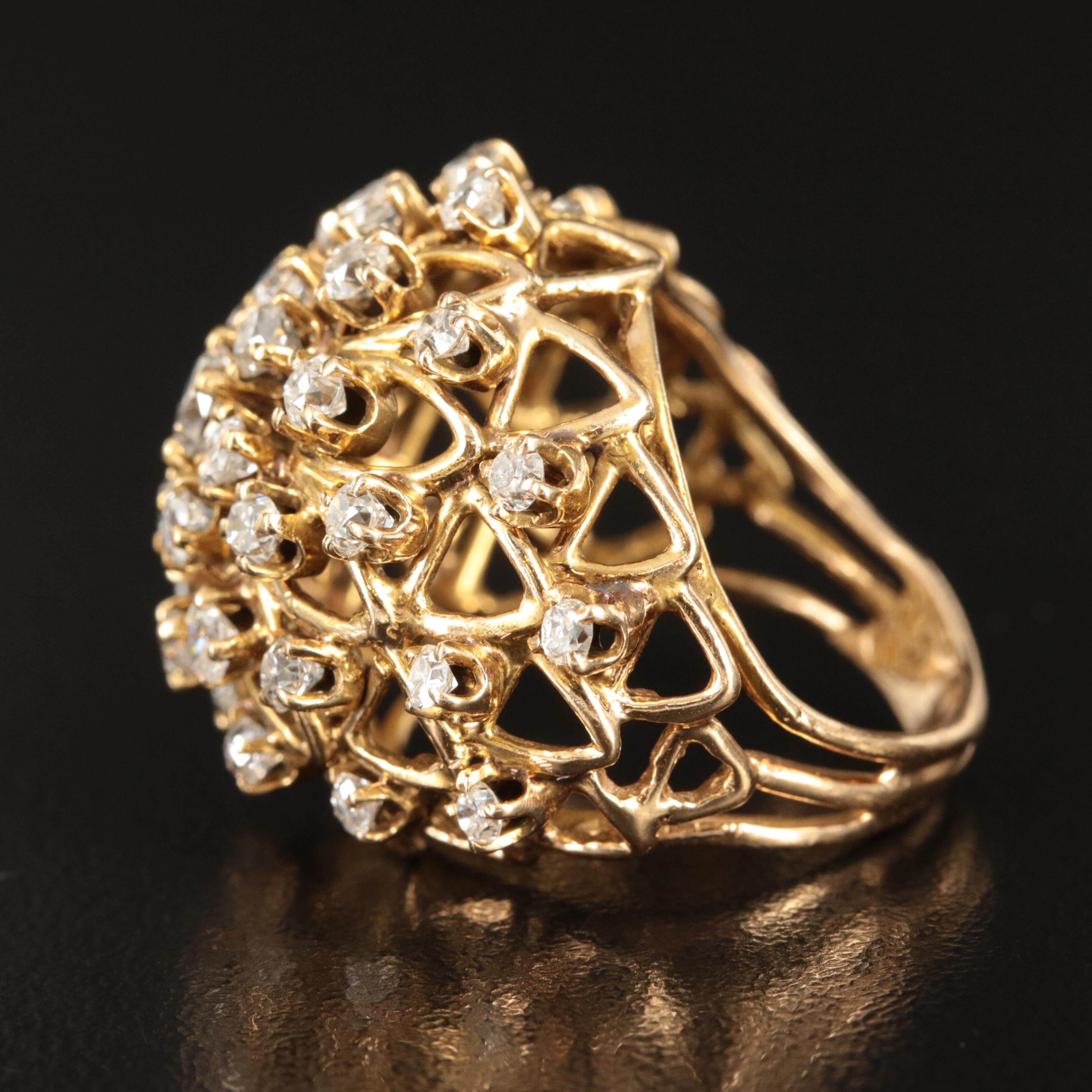 14K 2.64 CTW Diamond Dome Ring