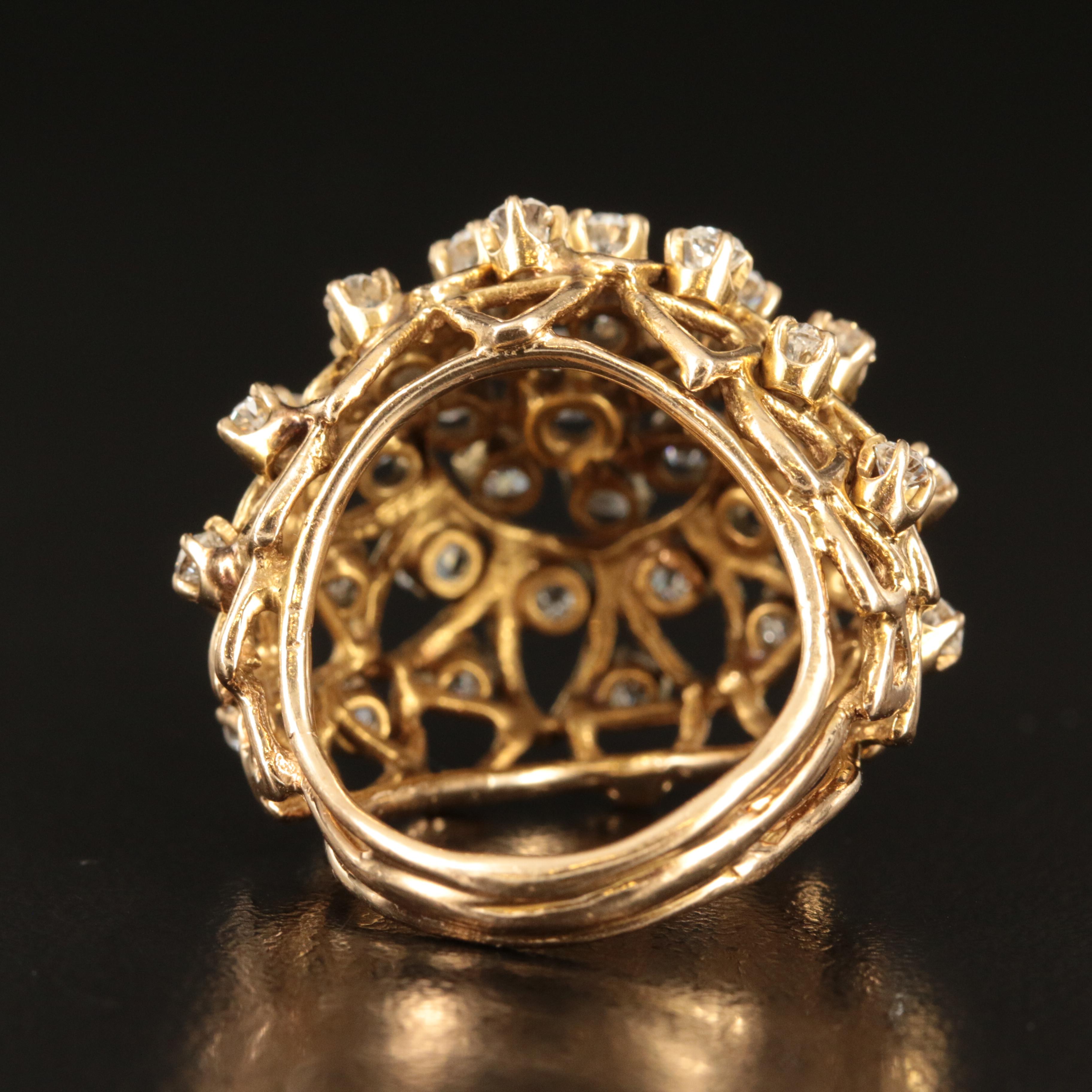 14K 2.64 CTW Diamond Dome Ring