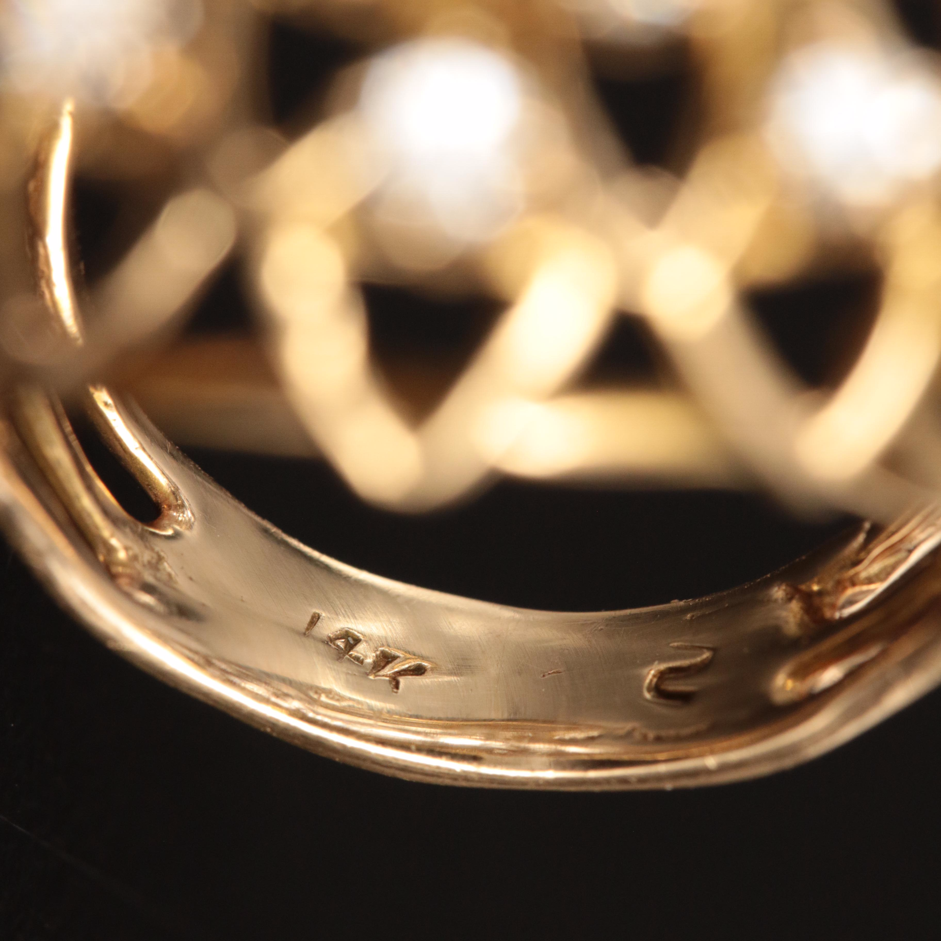 14K 2.64 CTW Diamond Dome Ring