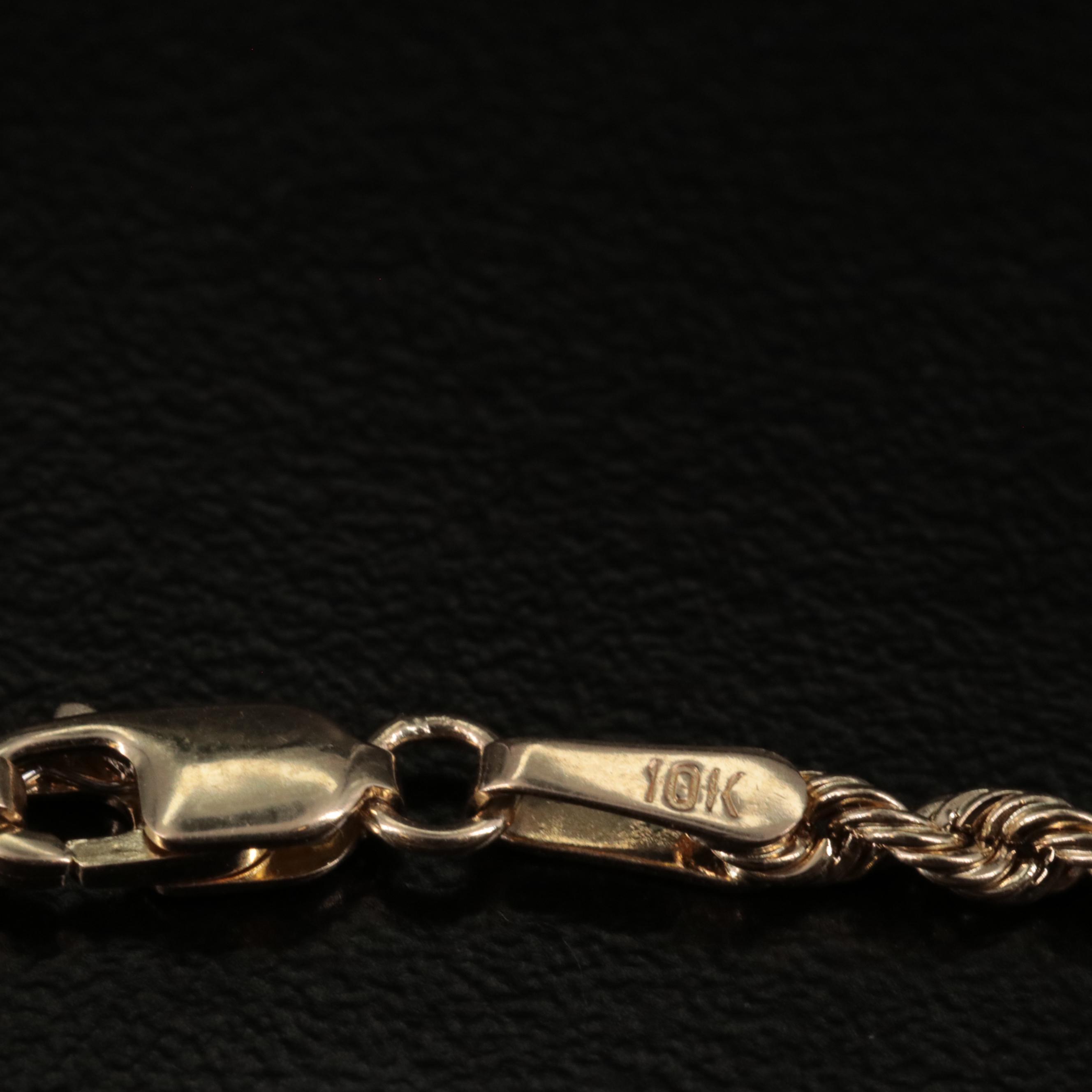 10K Stationary Beaded Necklace