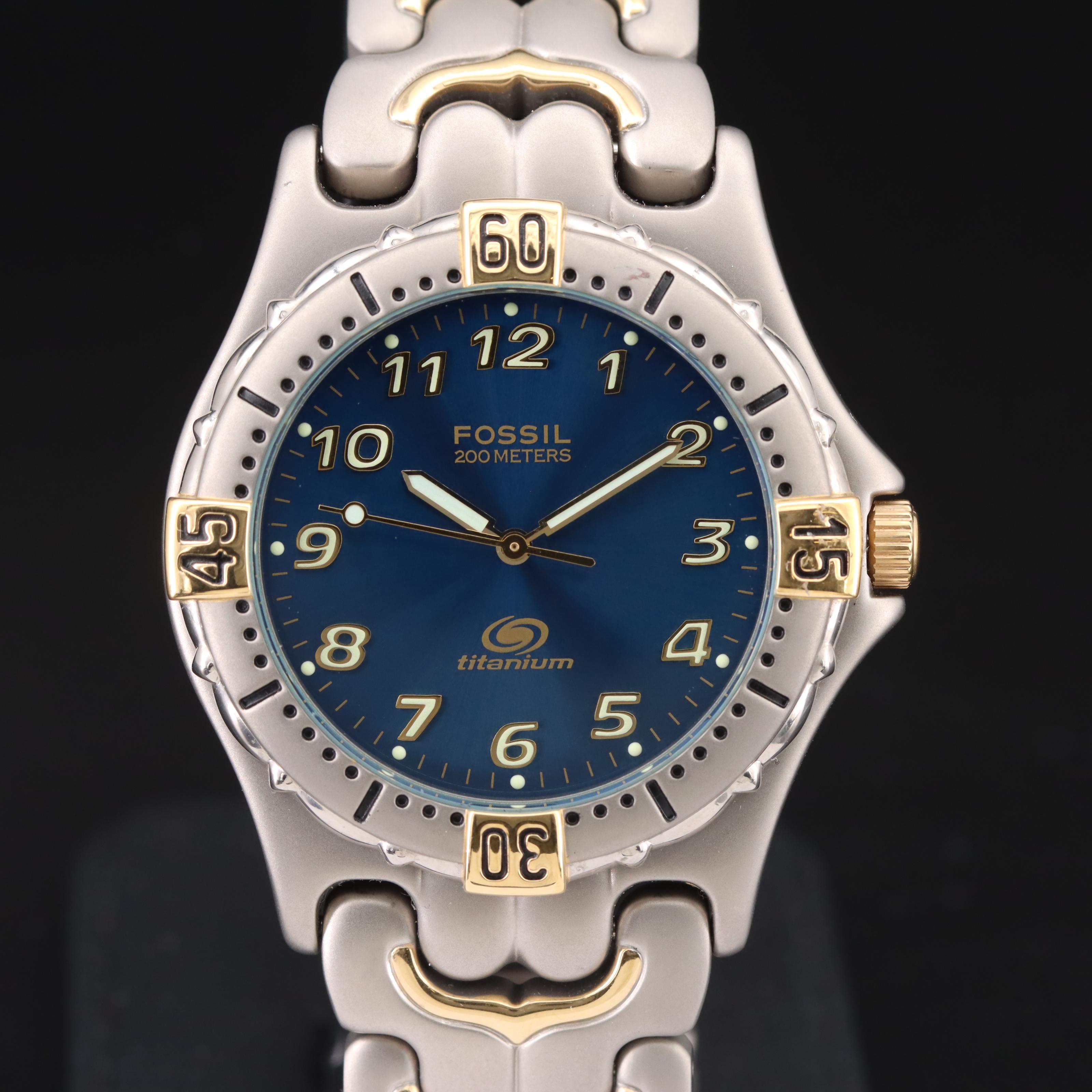 Fossil Titanium Two-Tone Quartz Watch