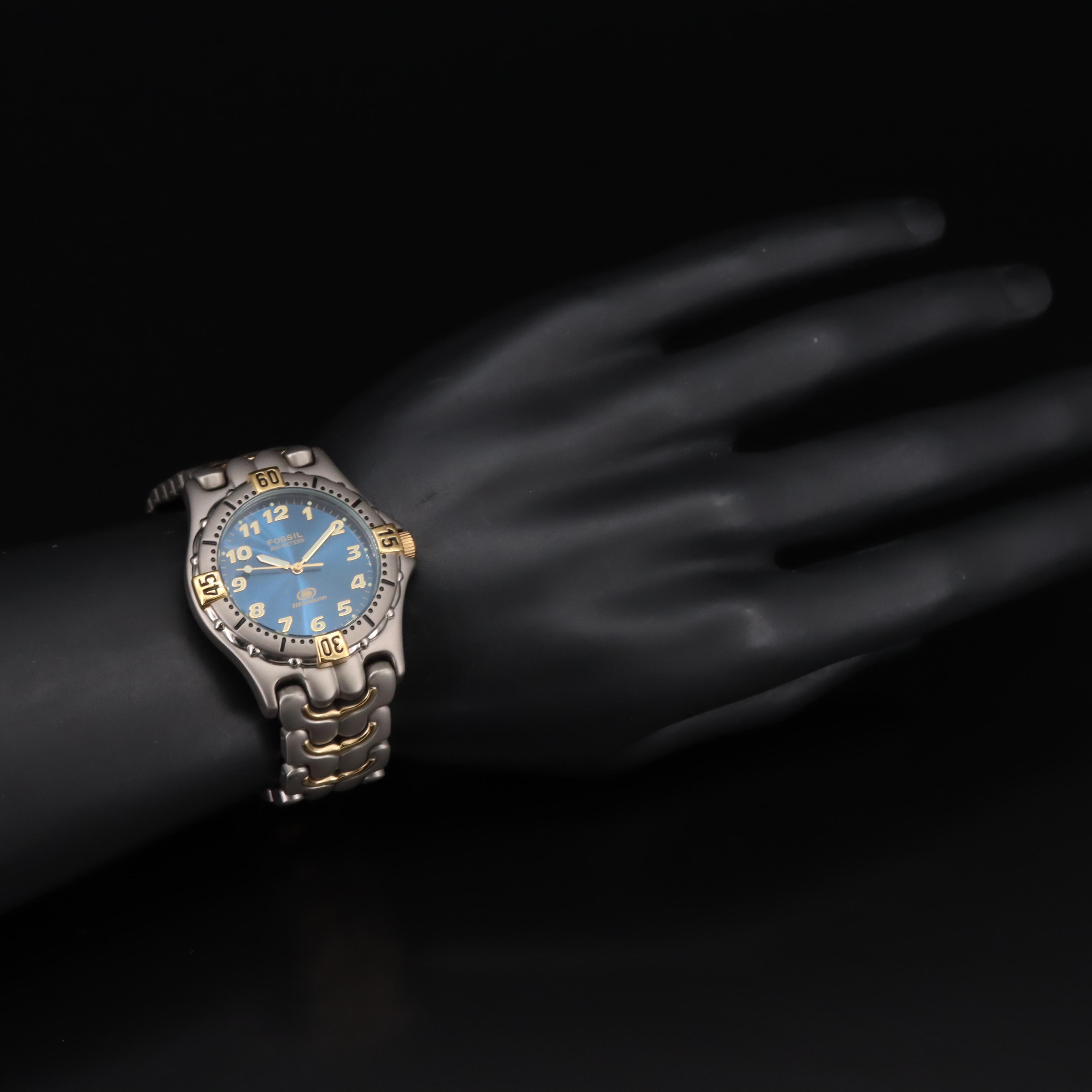 Fossil Titanium Two-Tone Quartz Watch