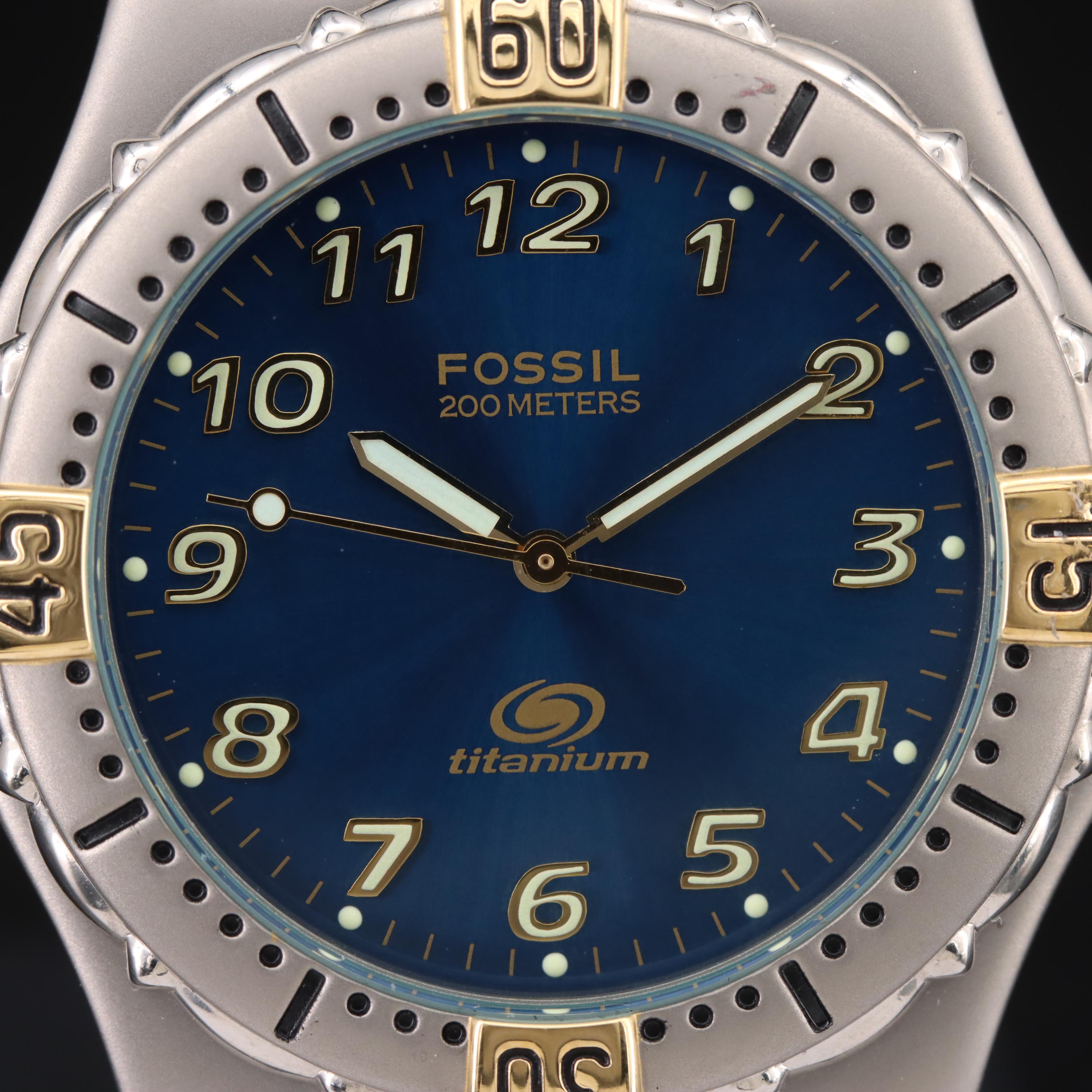 Fossil Titanium Two-Tone Quartz Watch