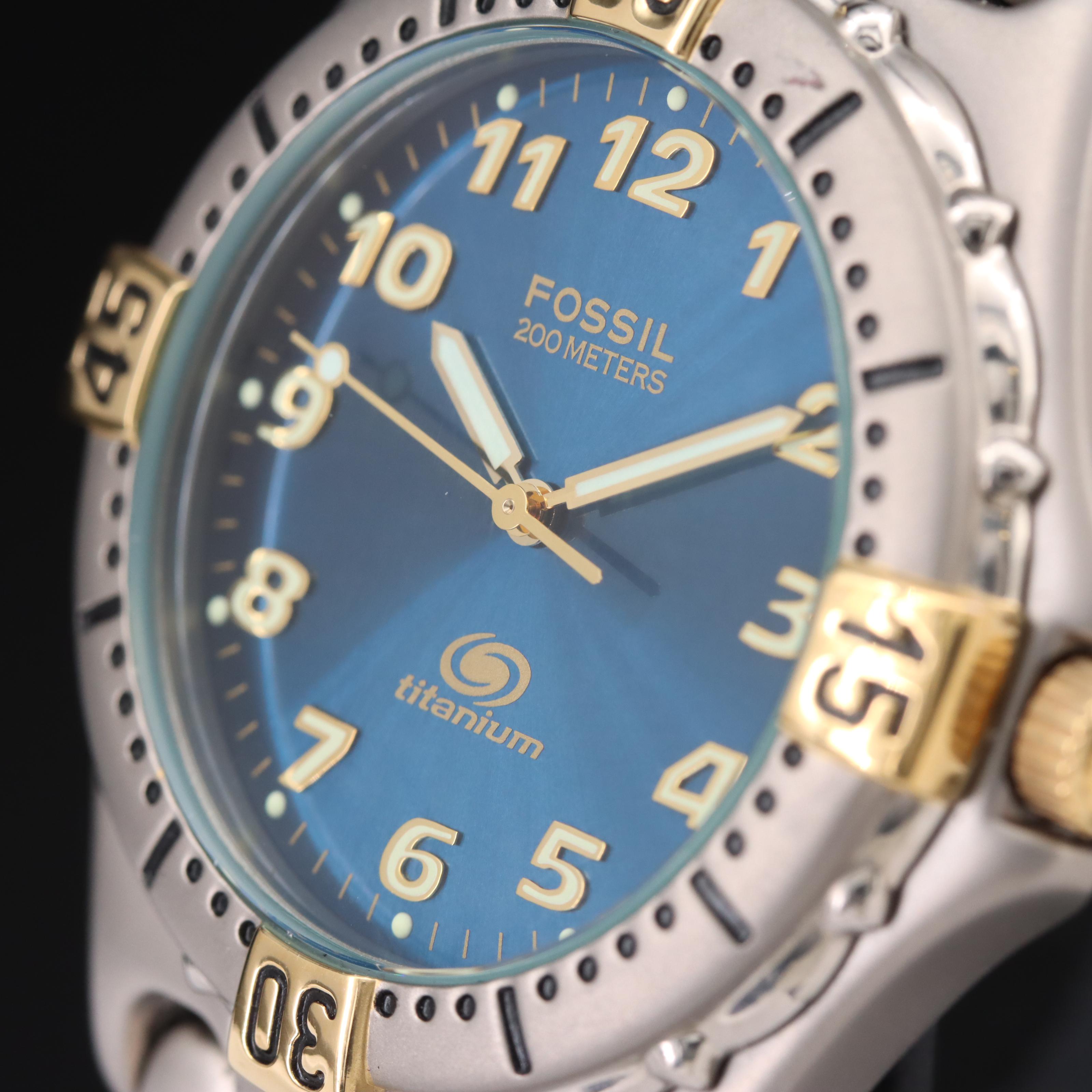 Fossil Titanium Two-Tone Quartz Watch