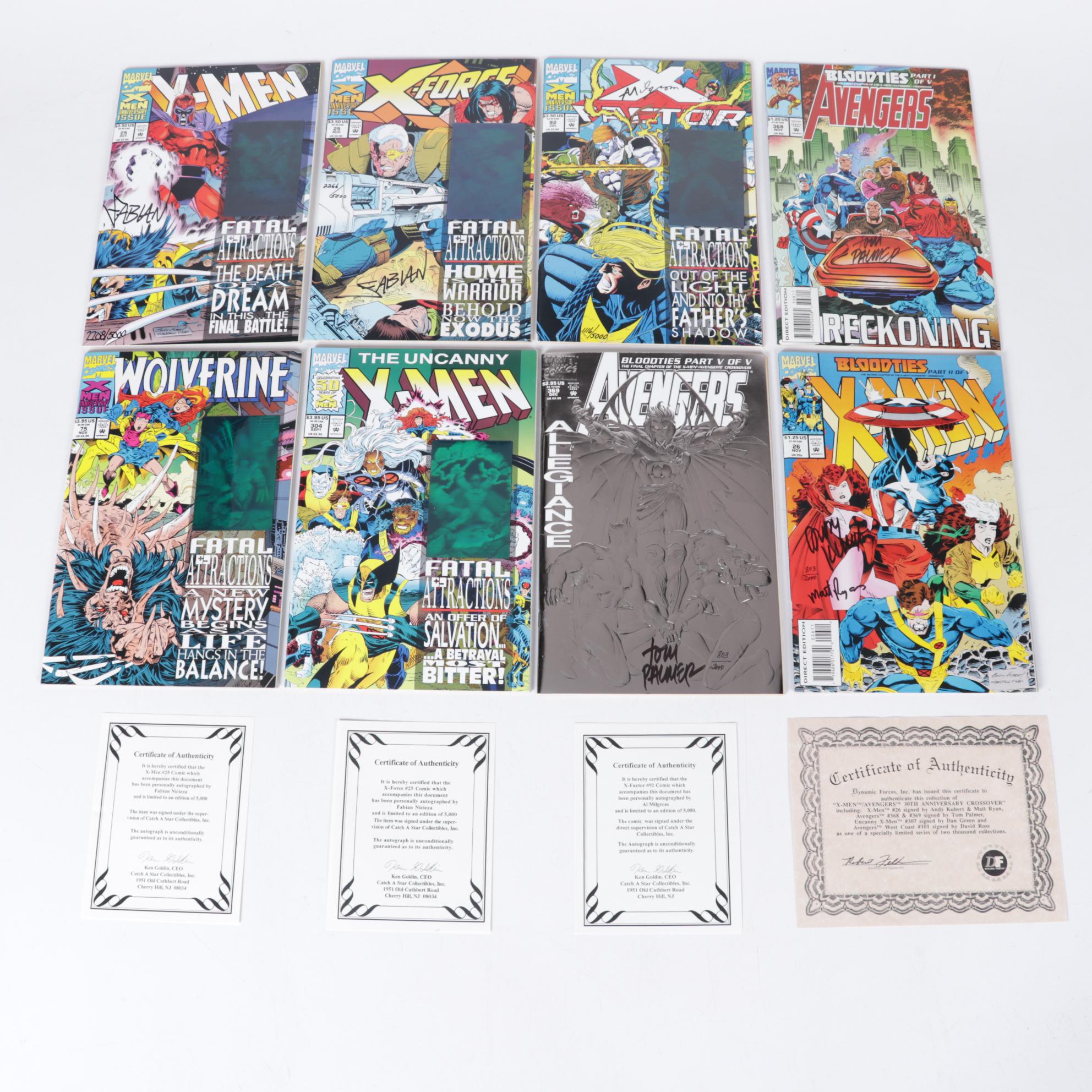 Palmer Signed Avengers, Fabian Signed X-Men, More Signed Comic Books