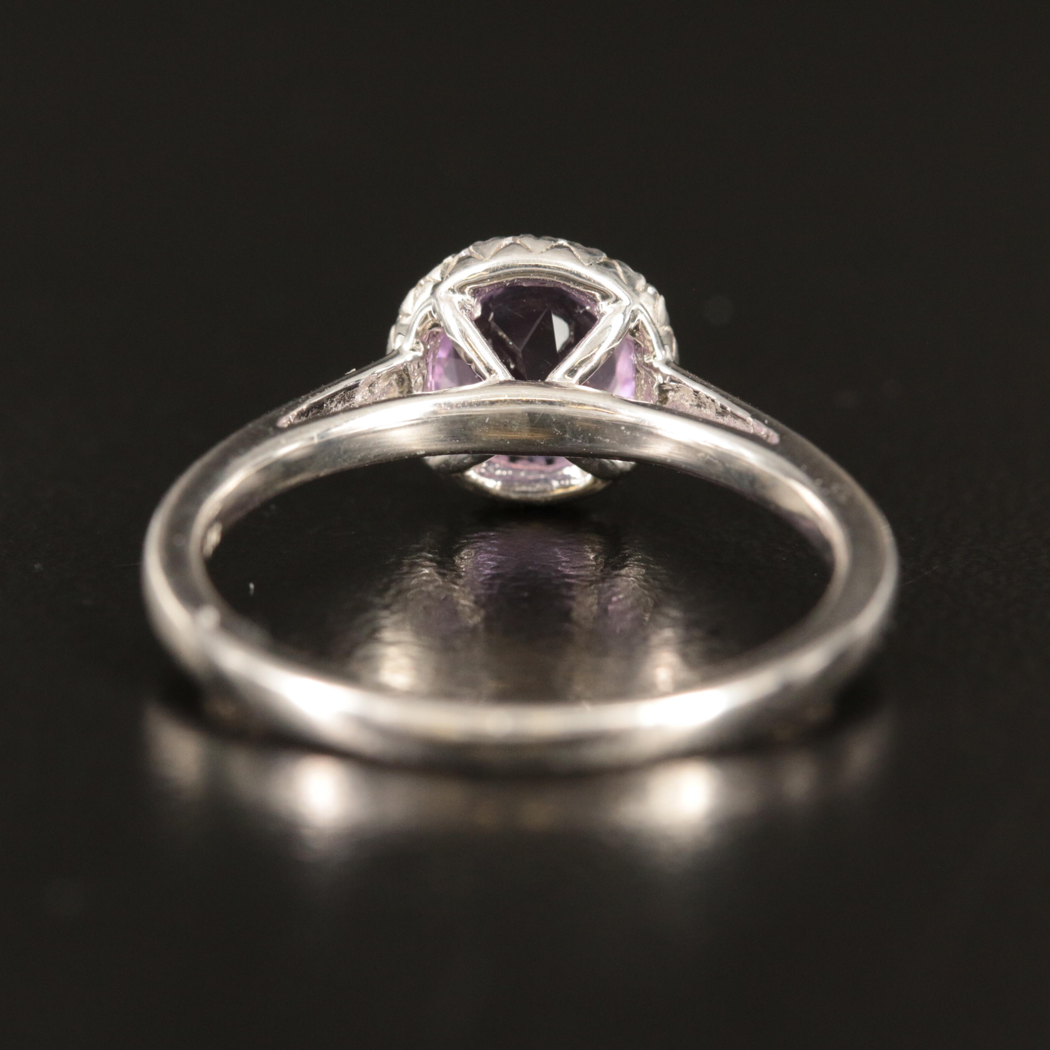 Sterling Amethyst and White Sapphire Ring