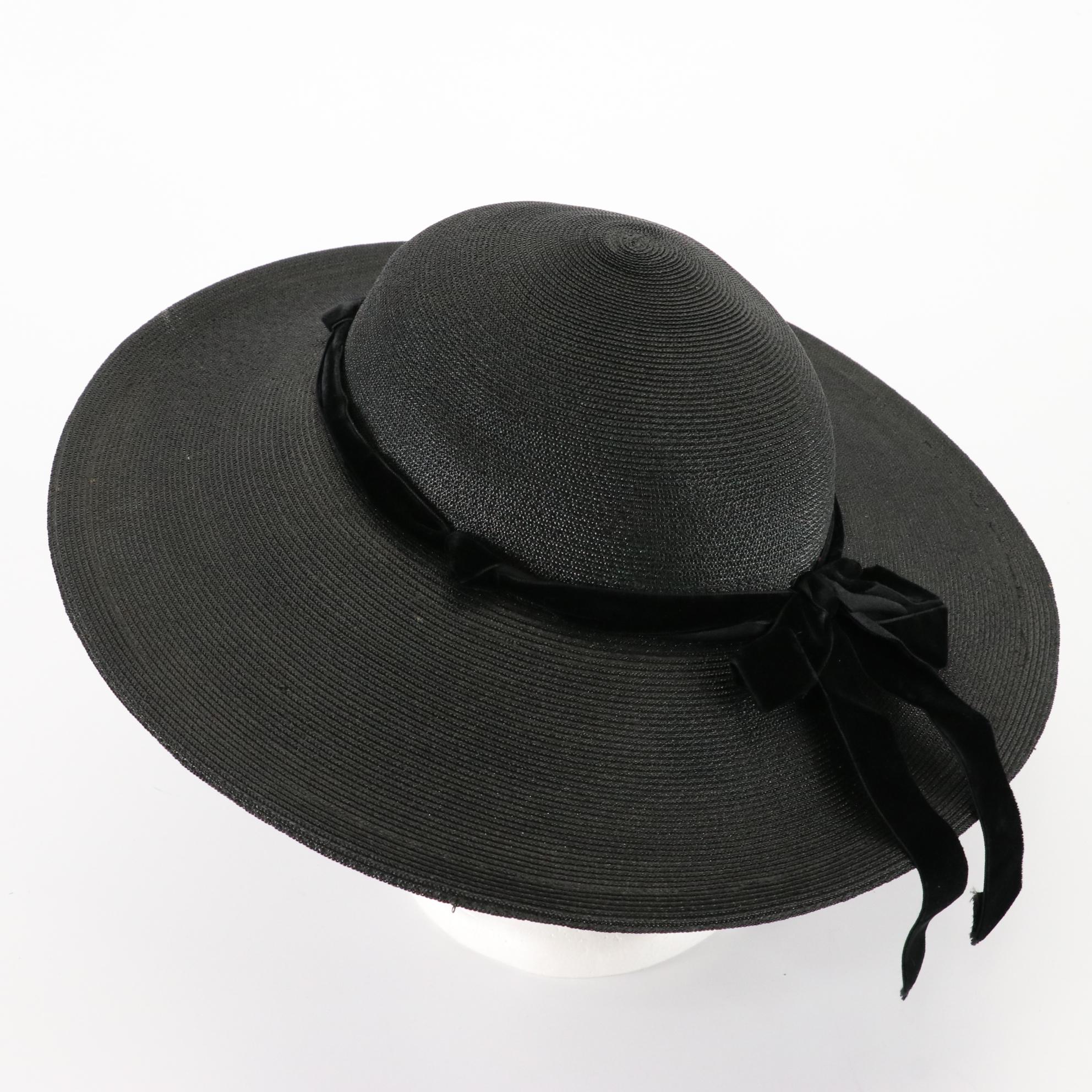 John Frederics Charmer Wide Brimmed Halo Hat with Other Felt Homburg Hat