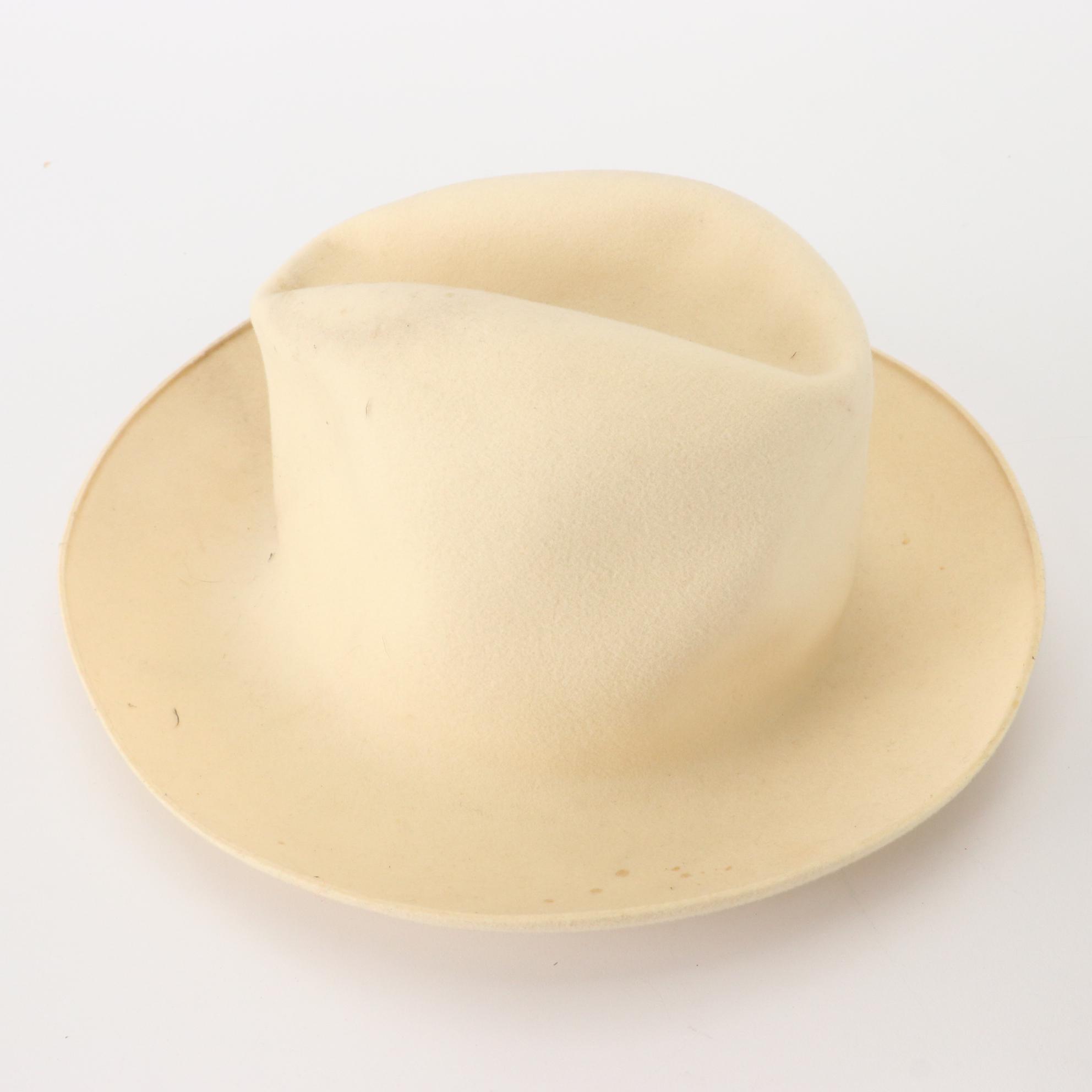 John Frederics Charmer Wide Brimmed Halo Hat with Other Felt Homburg Hat