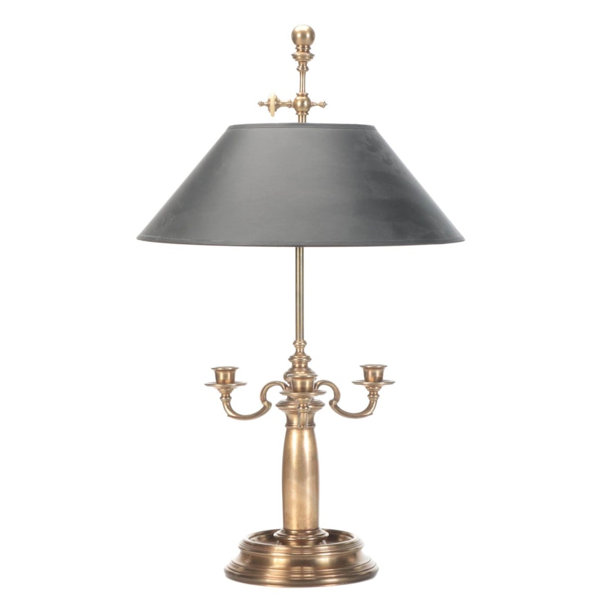 Chapman Lighting Spun Brass Three-Arm Candelabra Style Table Lamp, 1975