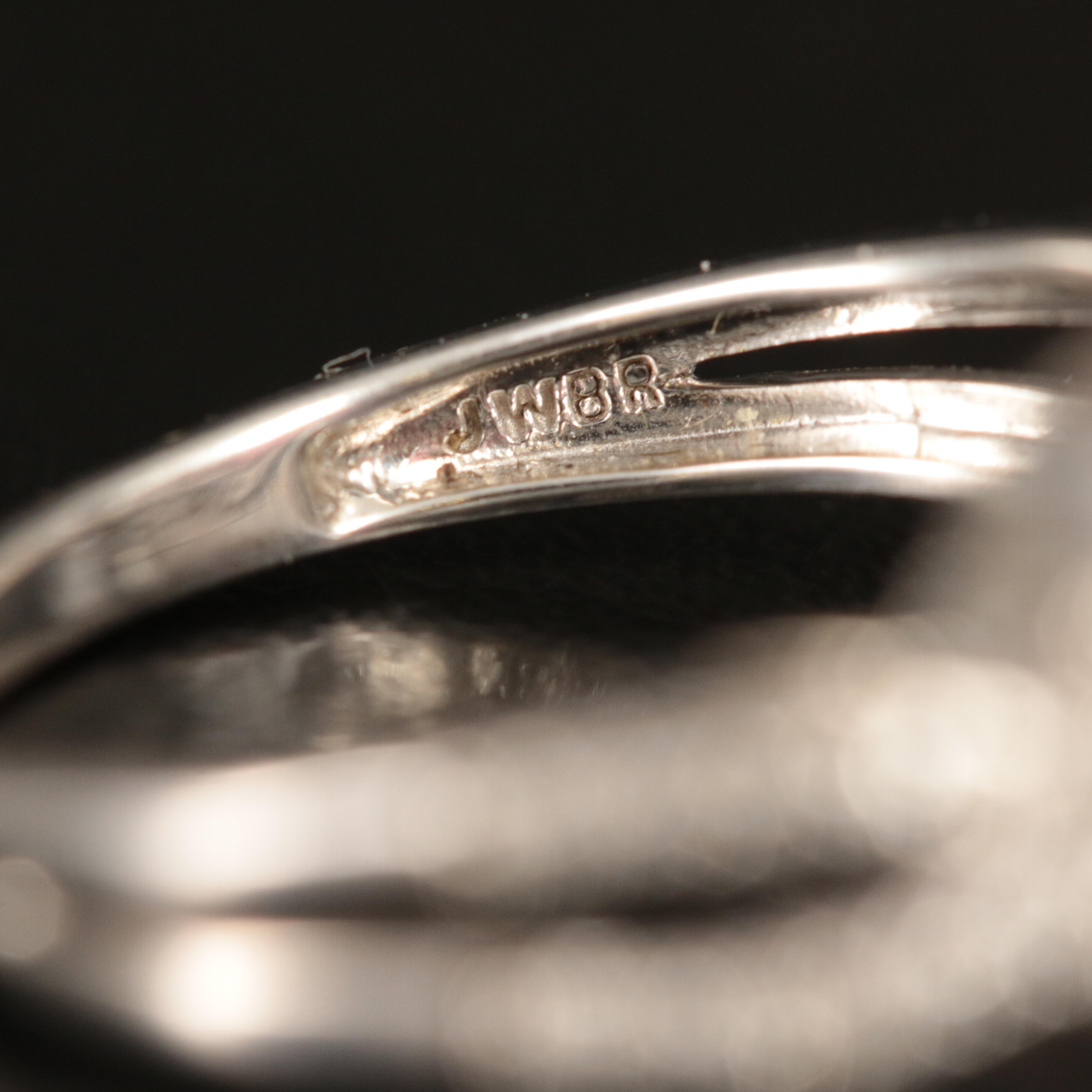 Sterling Opal and White Sapphire Ring