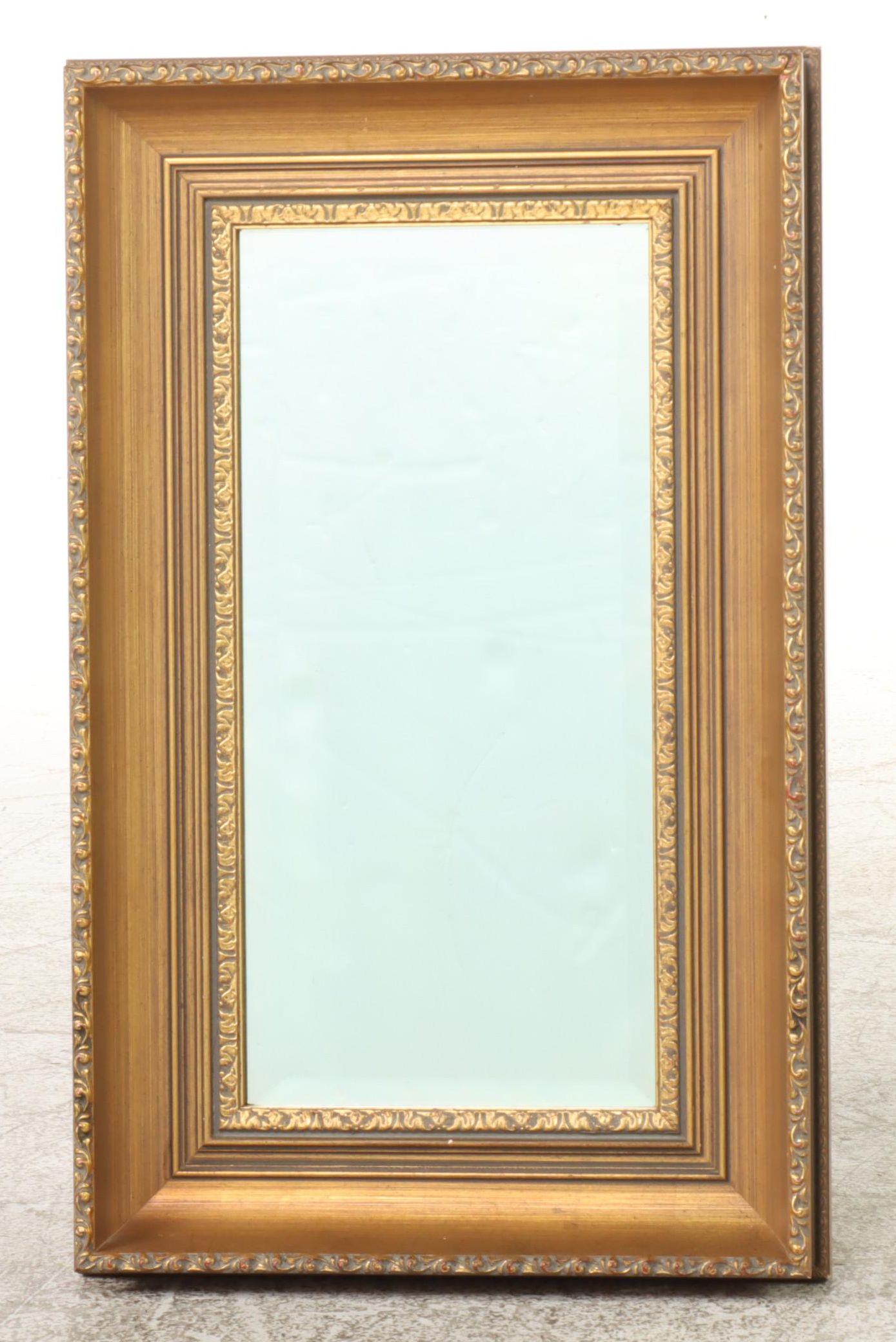 Small Neoclassical Style Giltwood and Composition Mirror