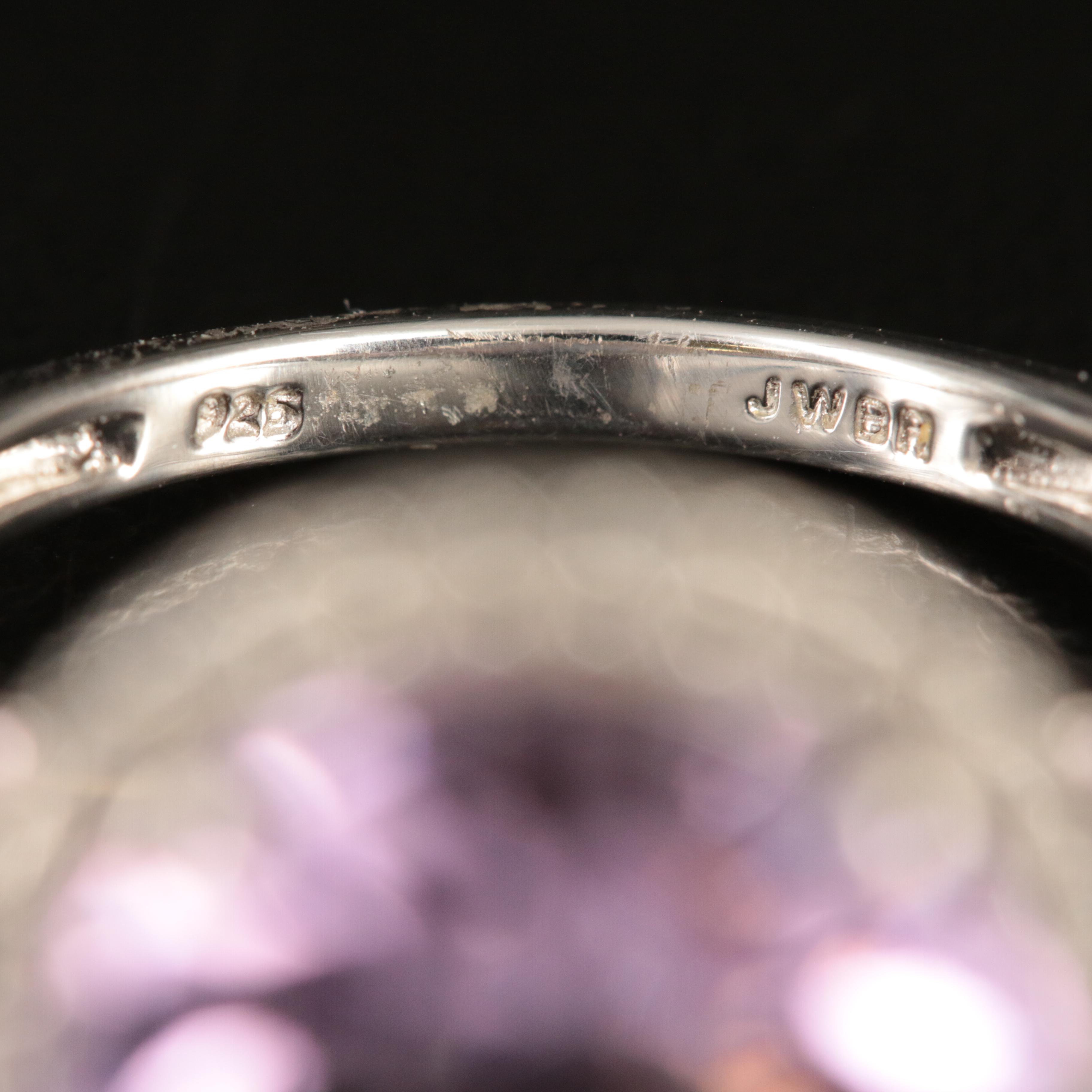 Sterling Amethyst and White Sapphire Ring