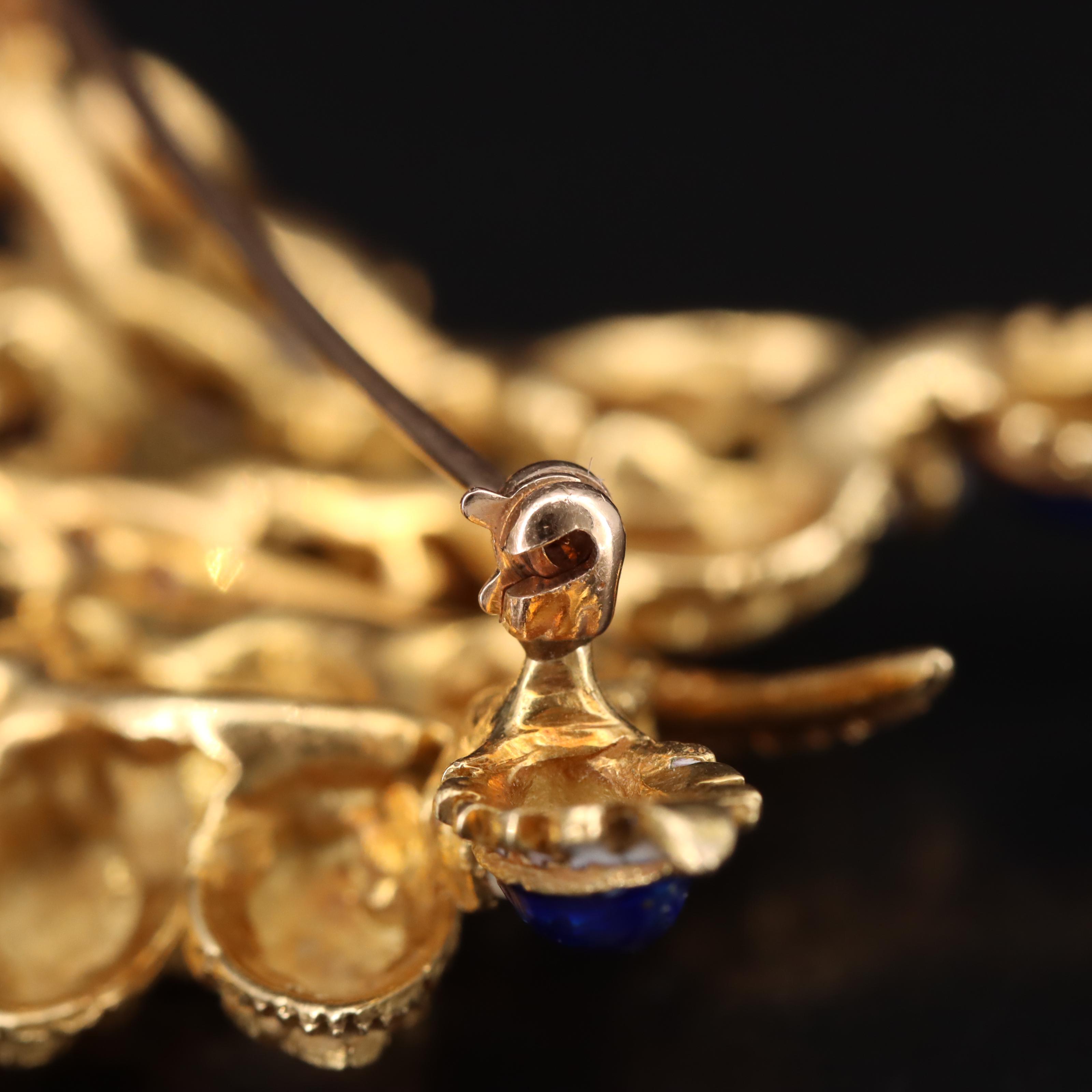 18K Opal, Sapphire, Enamel and Diamond Butterfly Brooch