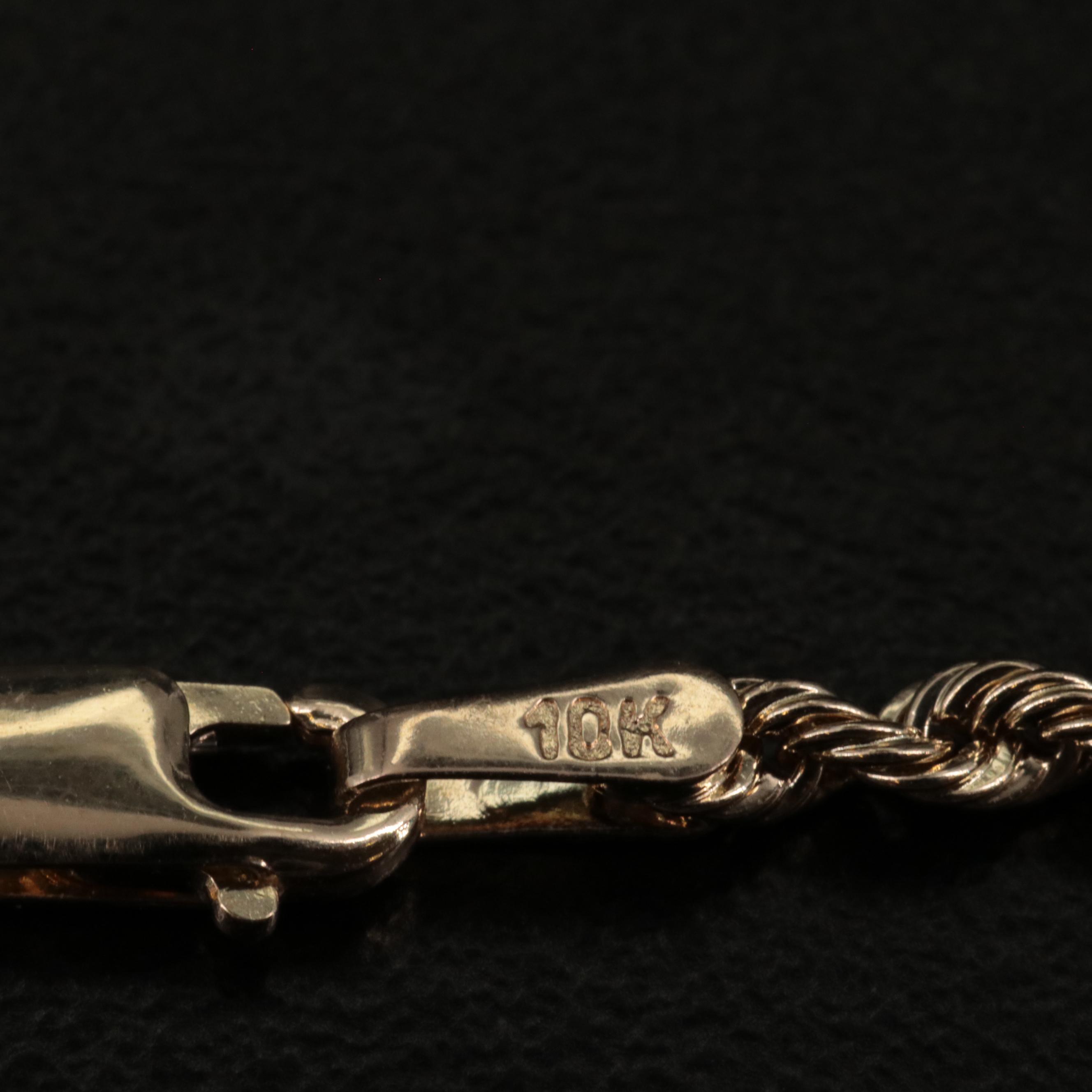 10K Puffed Heart Pendant Necklace