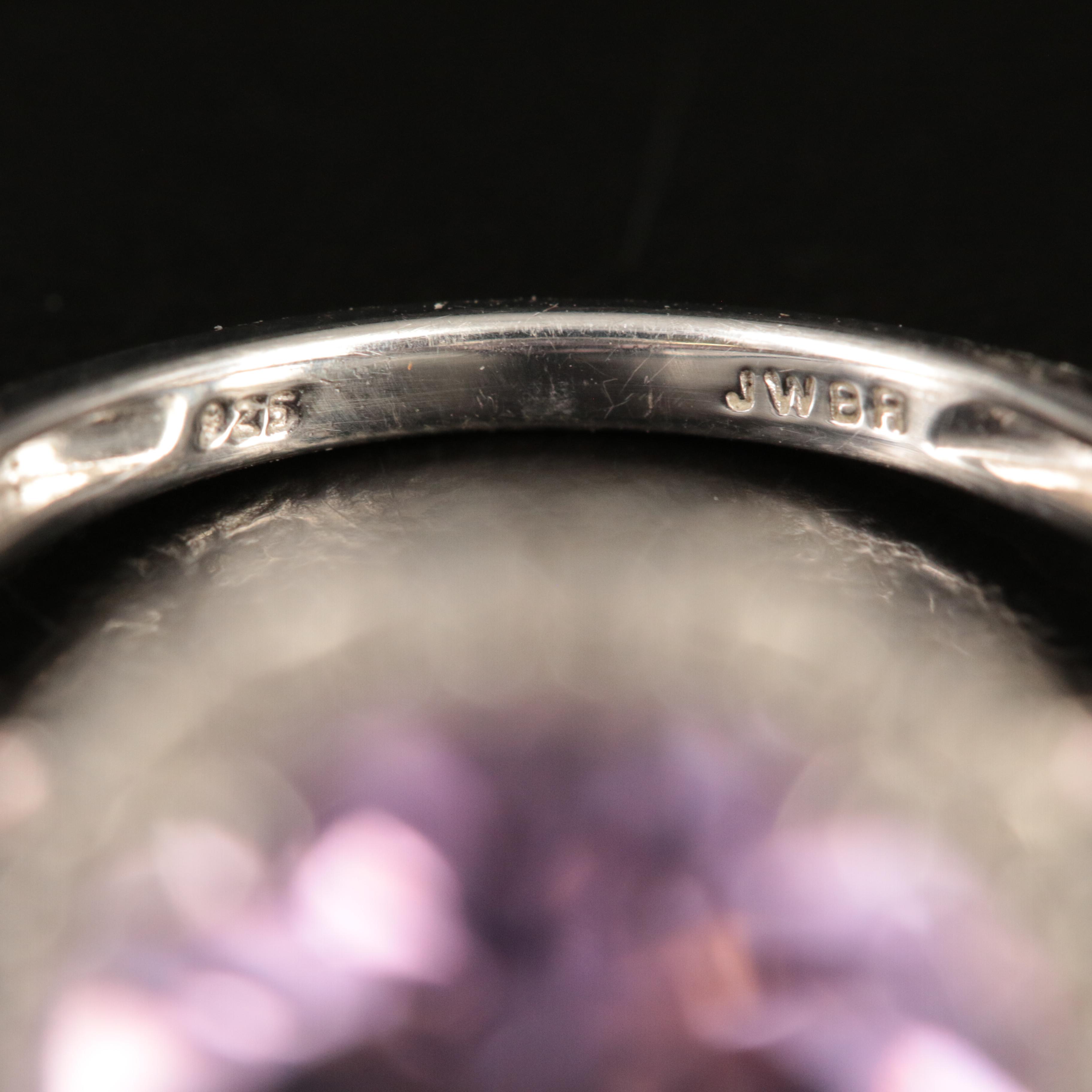 Sterling Amethyst and White Sapphire Ring