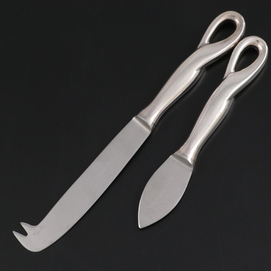 Elsa Peretti for Tiffany & Co. "Padova" Sterling Handled Cheese Knives