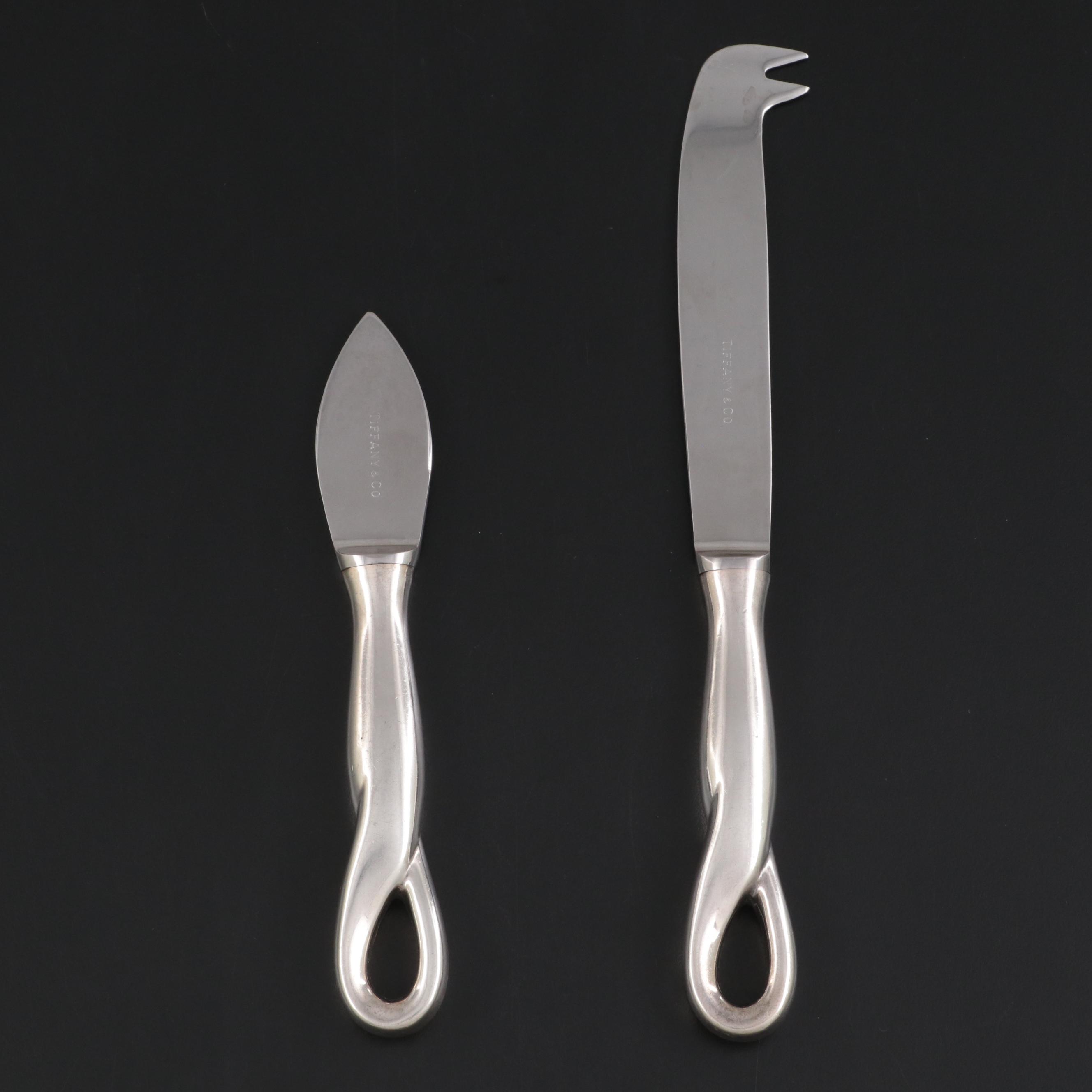 Elsa Peretti for Tiffany & Co. "Padova" Sterling Handled Cheese Knives
