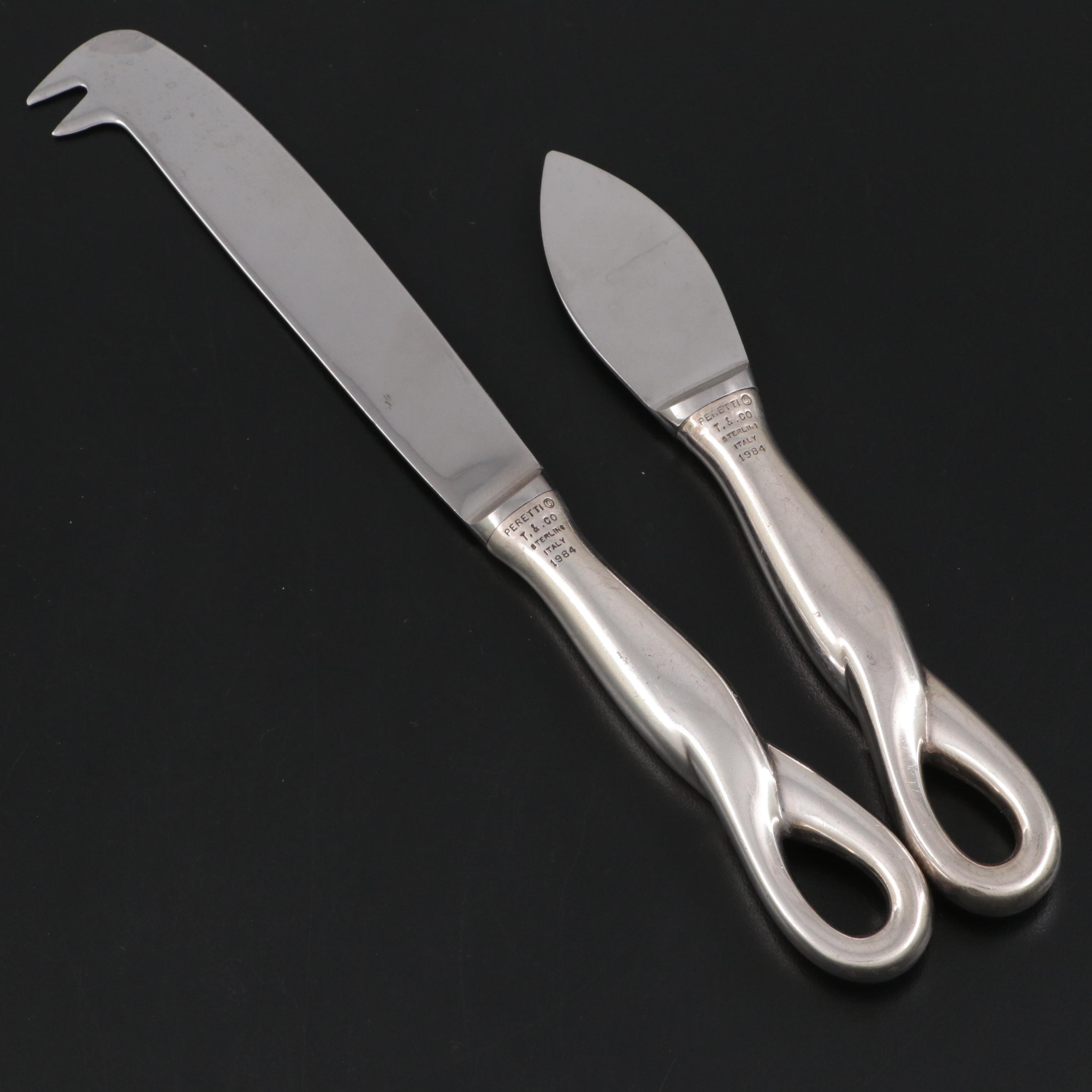 Elsa Peretti for Tiffany & Co. "Padova" Sterling Handled Cheese Knives