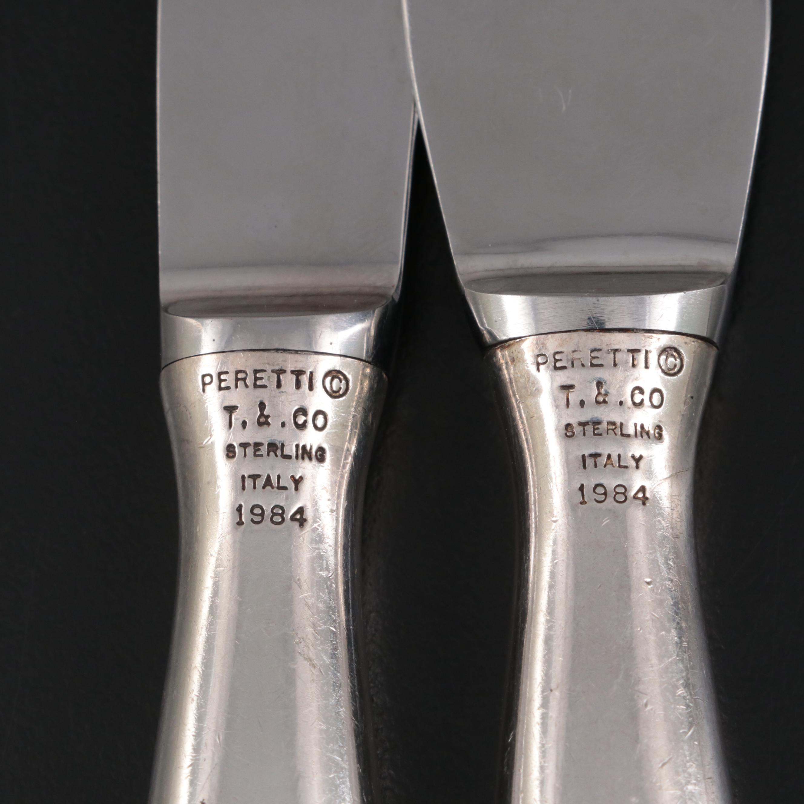 Elsa Peretti for Tiffany & Co. "Padova" Sterling Handled Cheese Knives