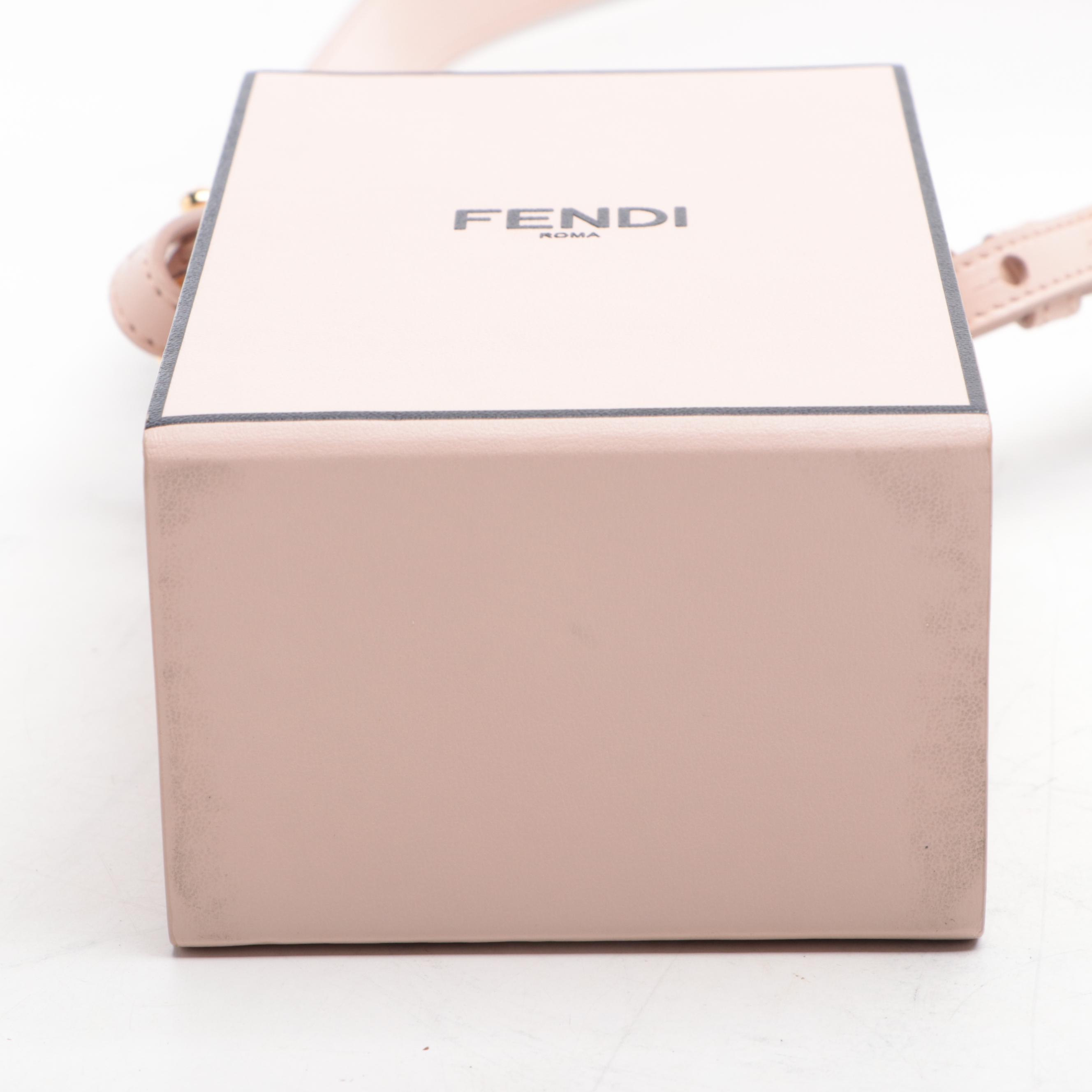 Fendi Vertical Box Shoulder Bag in Leather