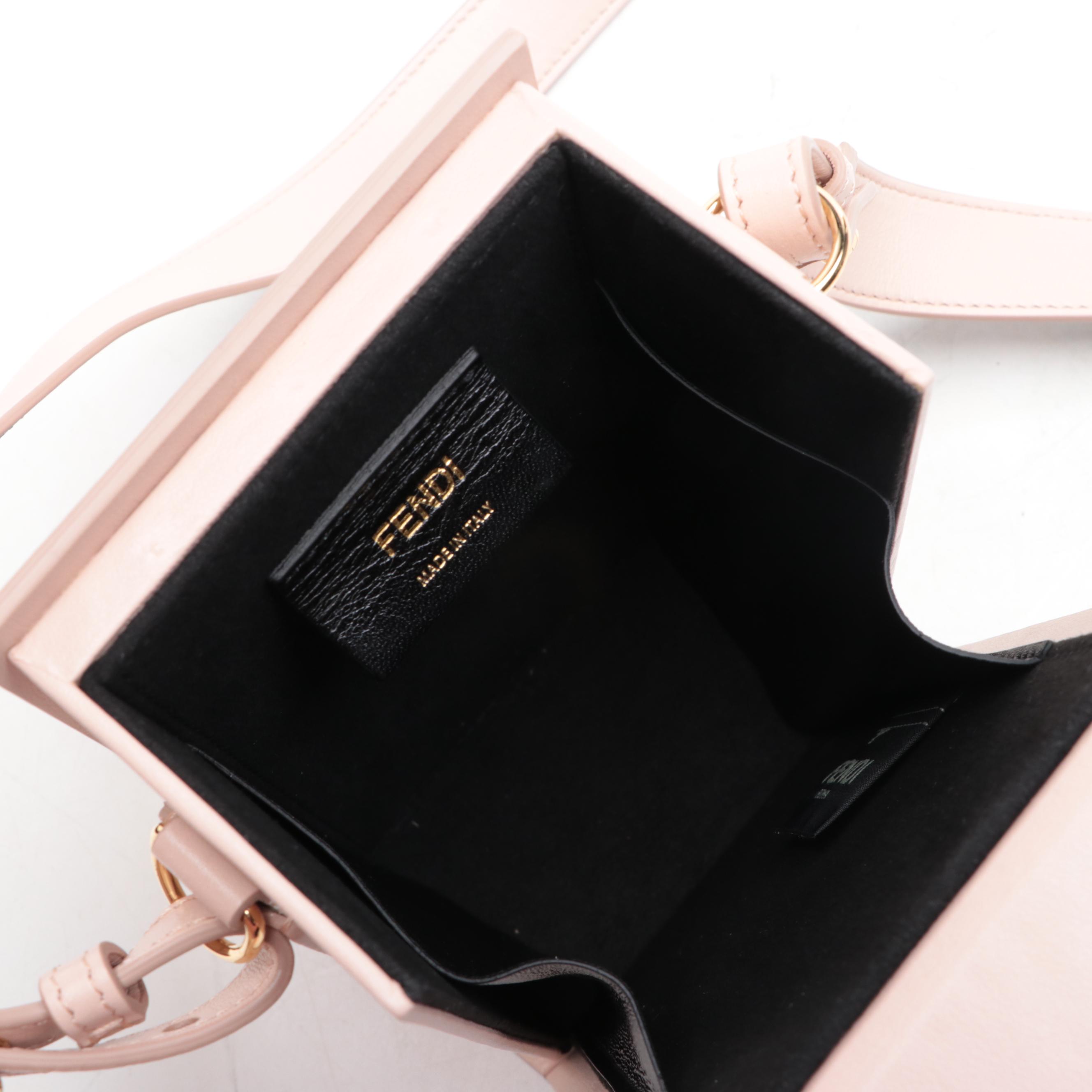 Fendi Vertical Box Shoulder Bag in Leather