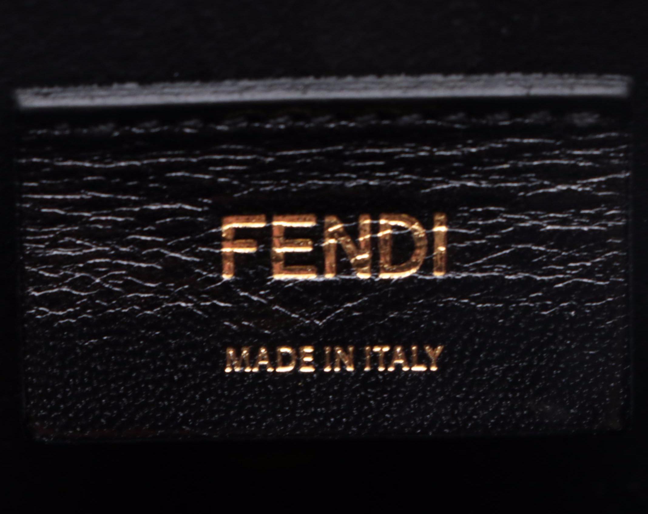 Fendi Vertical Box Shoulder Bag in Leather