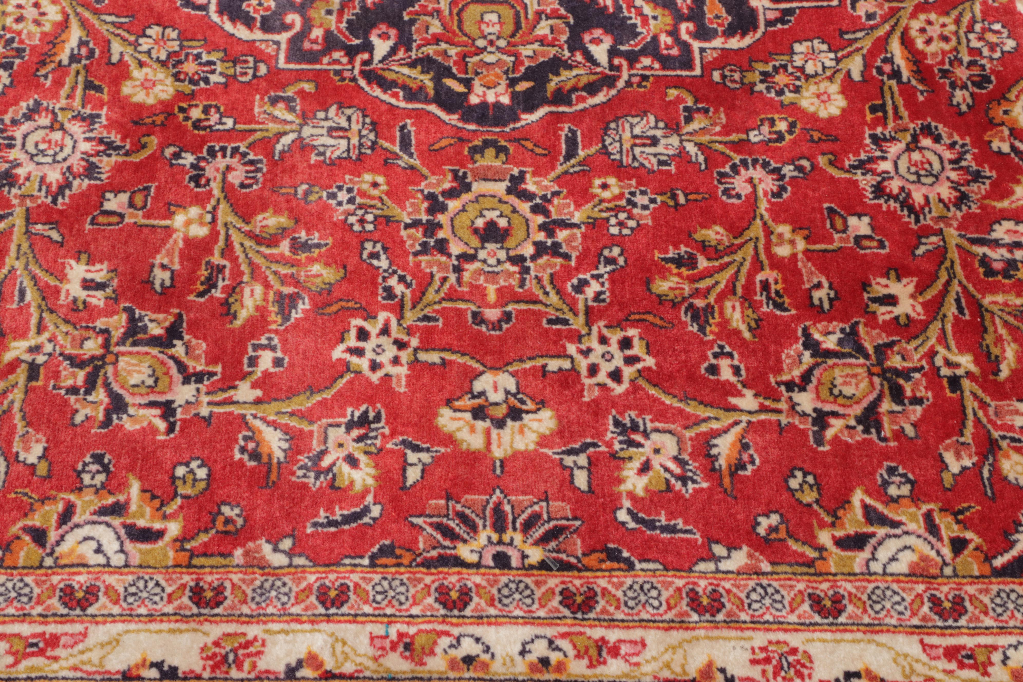 9'7 x 13'5 Hand-Knotted Persian Kashan Area Rug