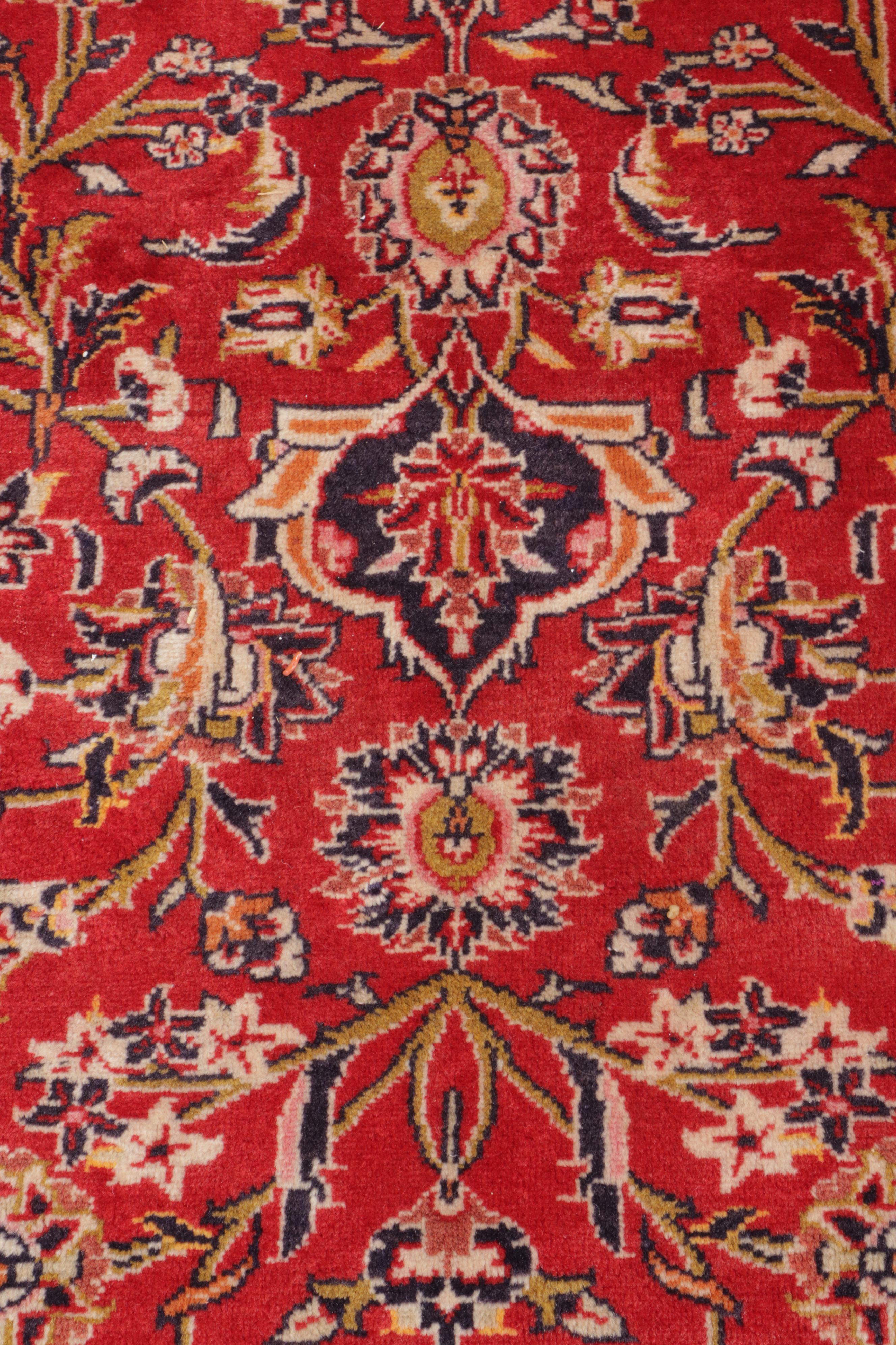 9'7 x 13'5 Hand-Knotted Persian Kashan Area Rug