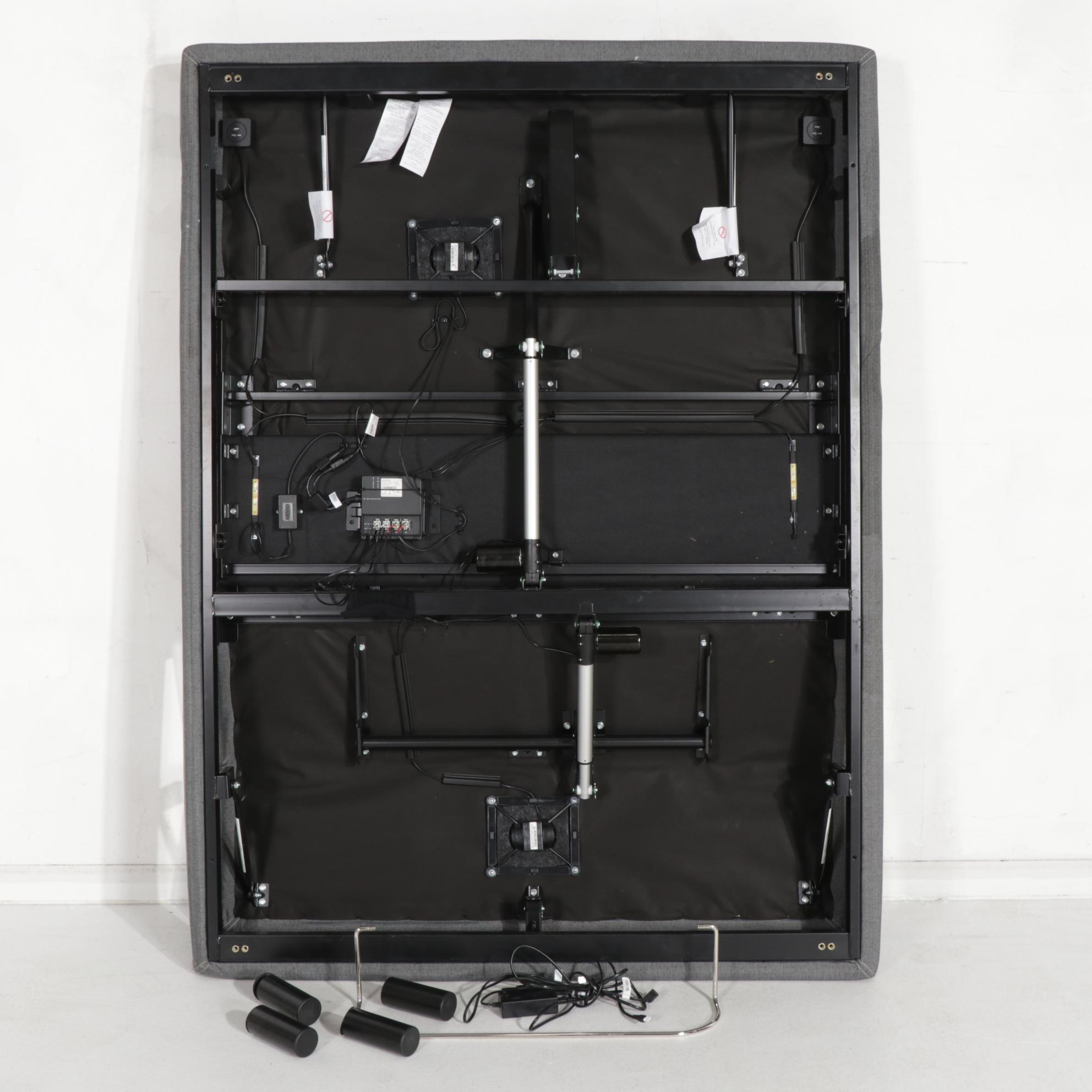 Metal Queen Size Bed Frame with Serta Motion Perfect Adjustable Foundation