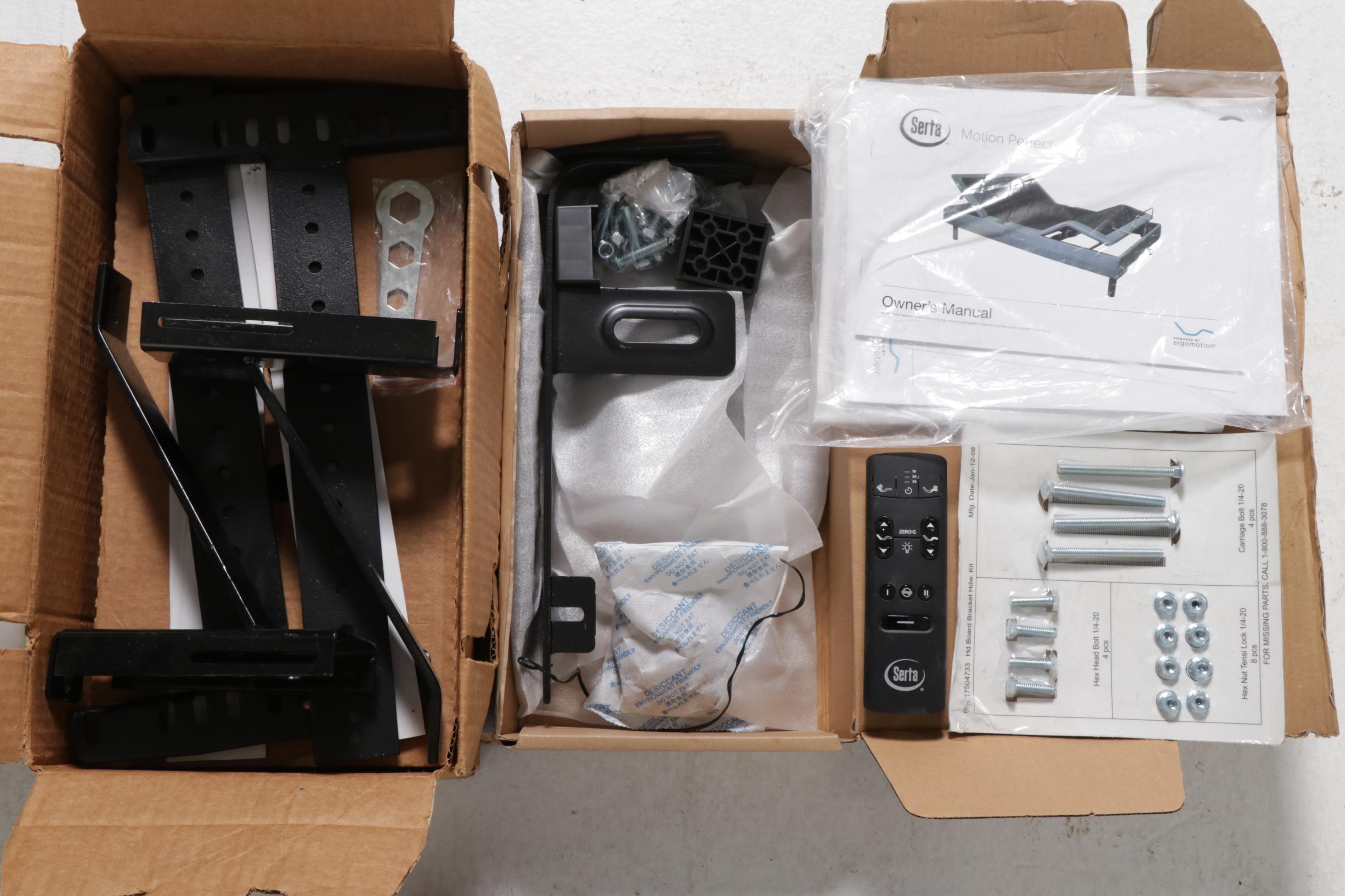 Metal Queen Size Bed Frame with Serta Motion Perfect Adjustable Foundation