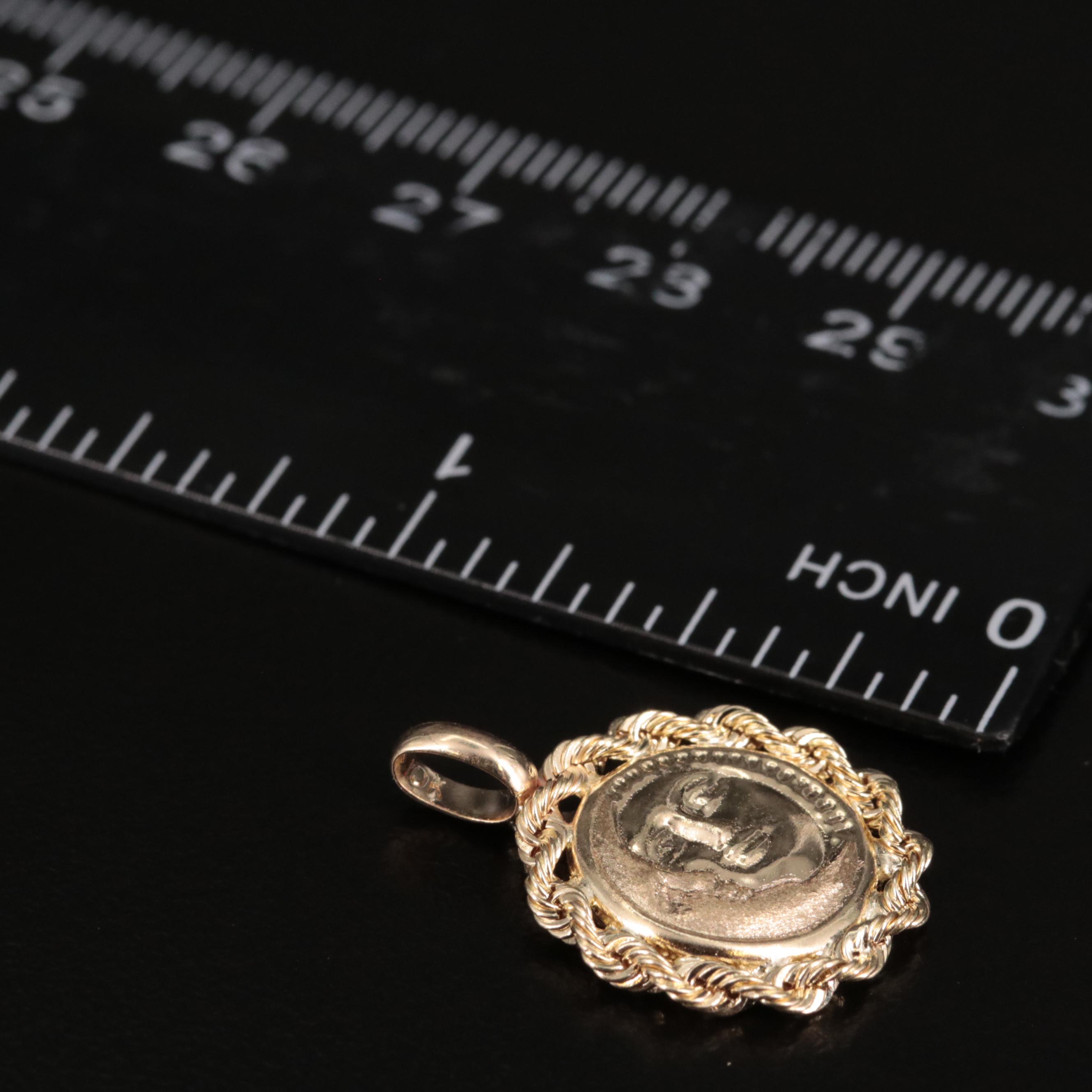 10K Sun and Moon Pendant